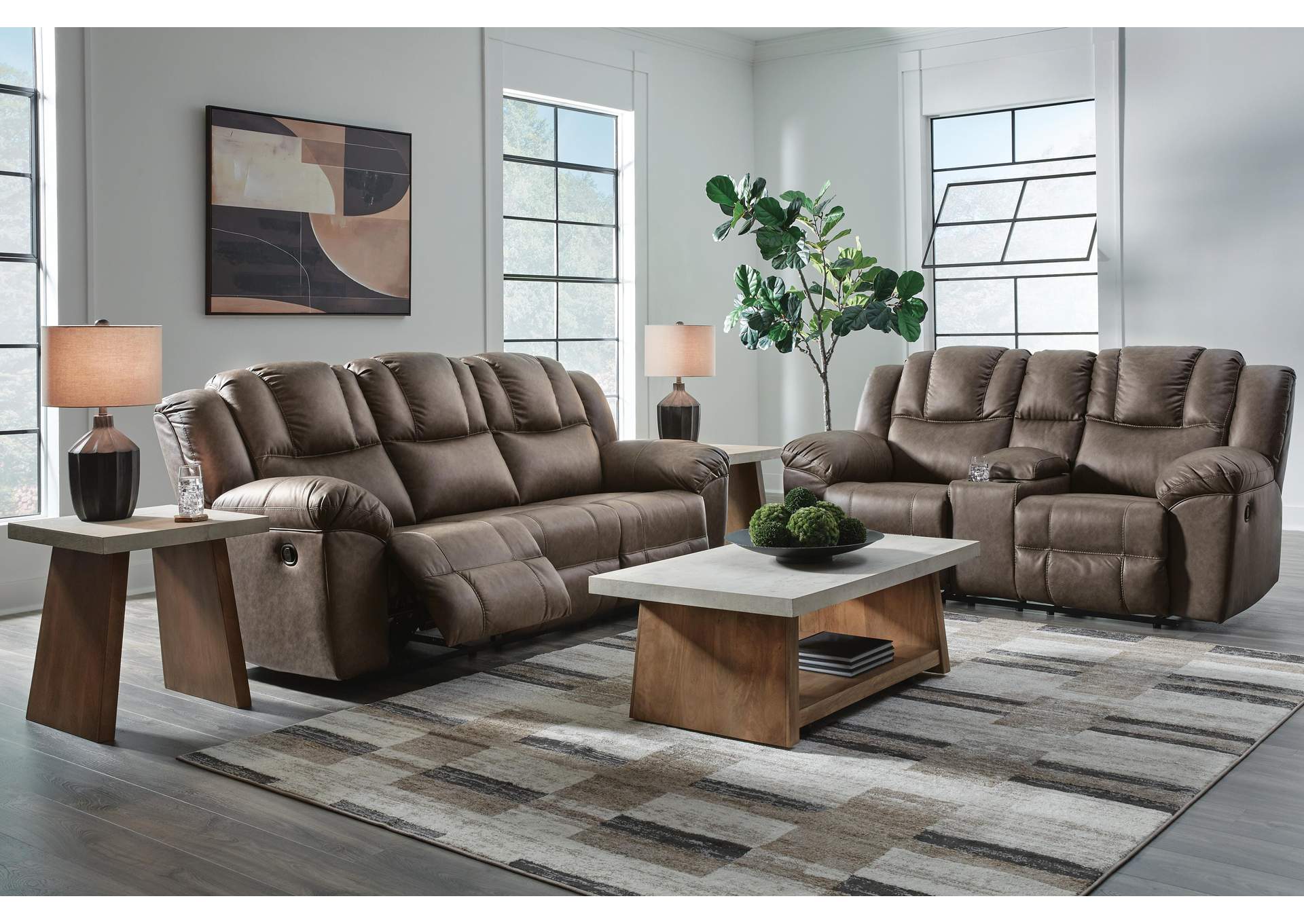 Knoxlee Manual Reclining Sofa and Loveseat Set image 14