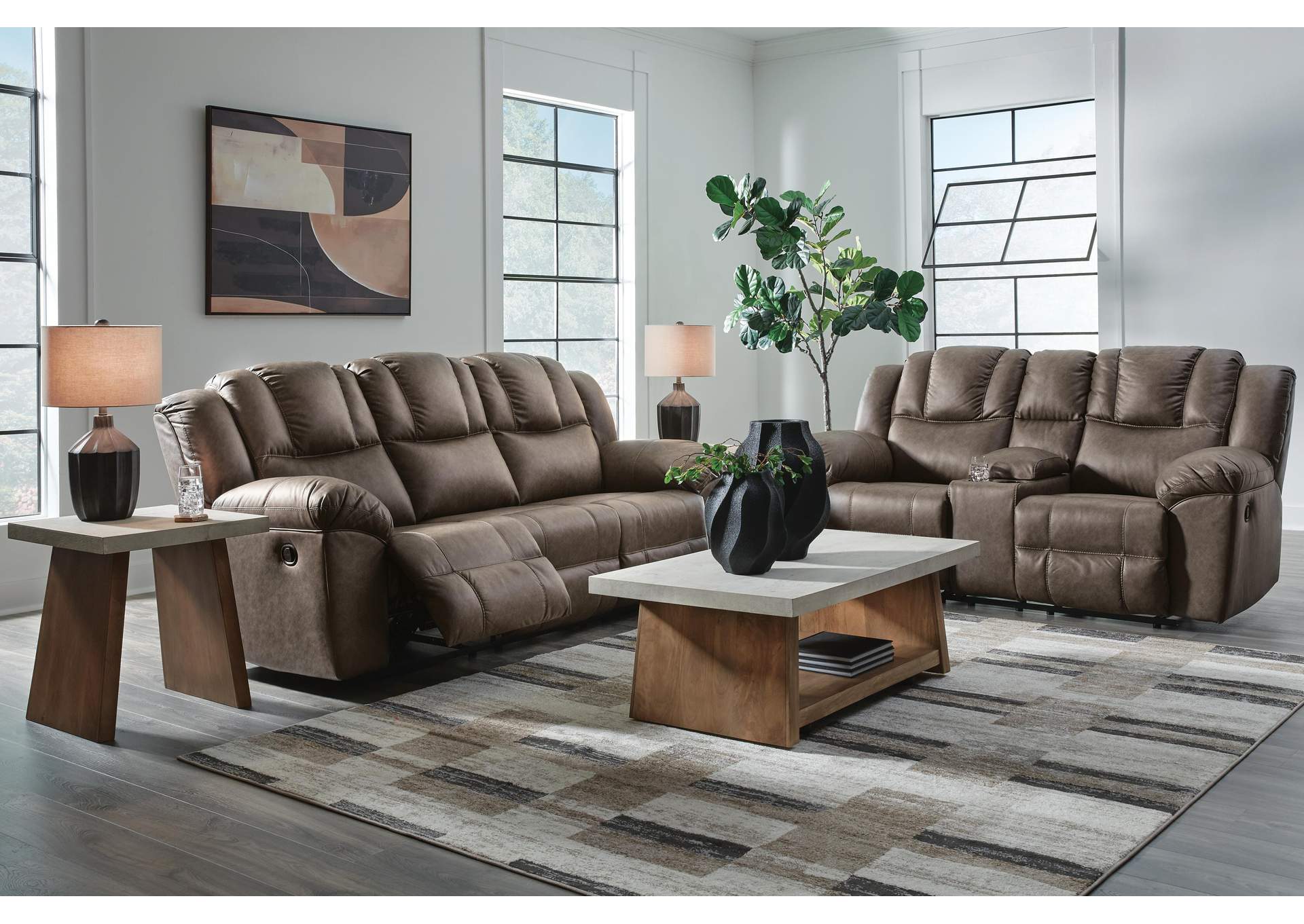 Knoxlee Manual Reclining Sofa and Loveseat Set image 12