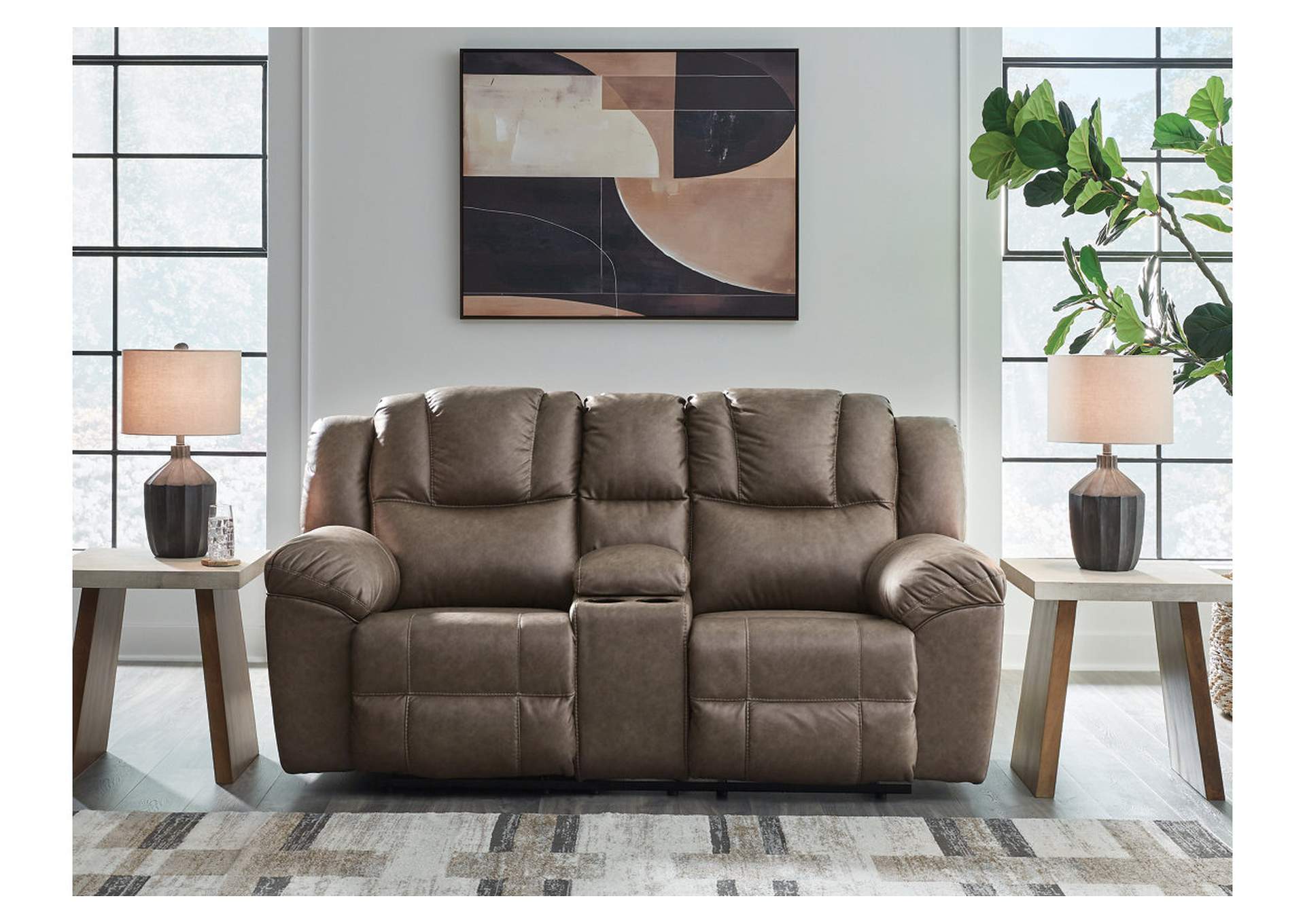 Lowilla Reclining Loveseat with Console image 3