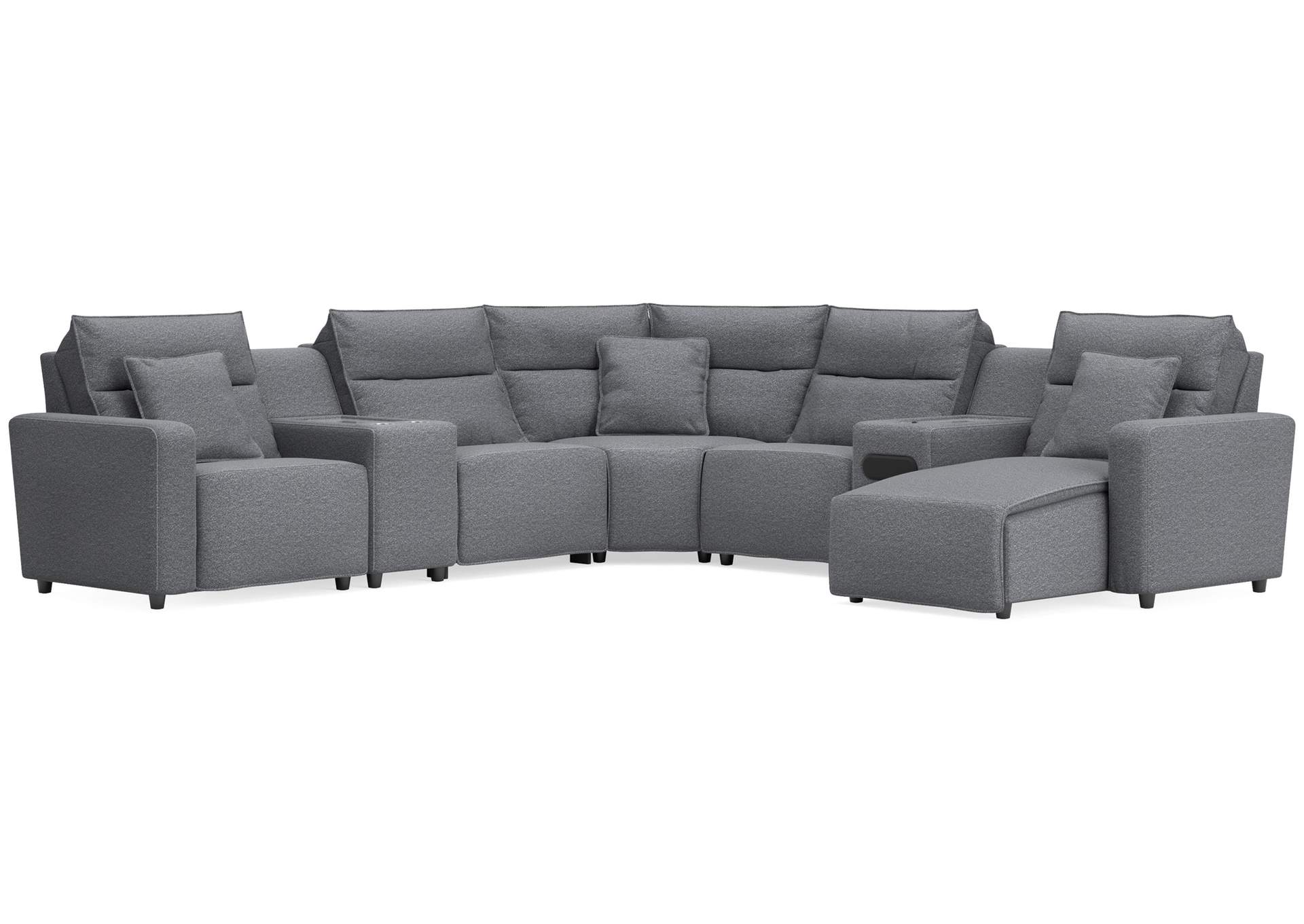 Modmax II 7-Piece Power Reclining Sectional with Chaise and Audio System image 1