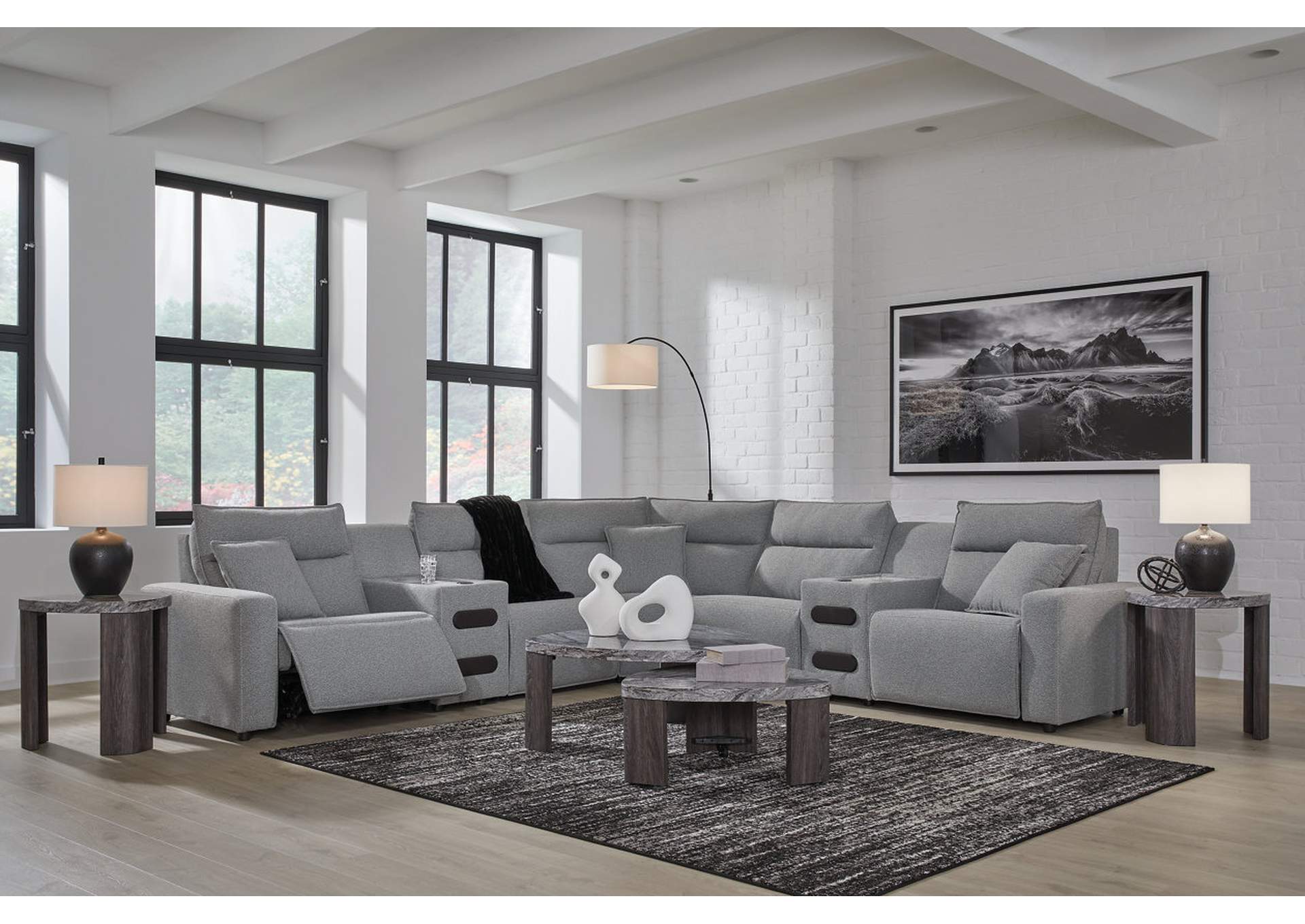 Modmax 7-Piece Power Reclining Sectional with Chaise