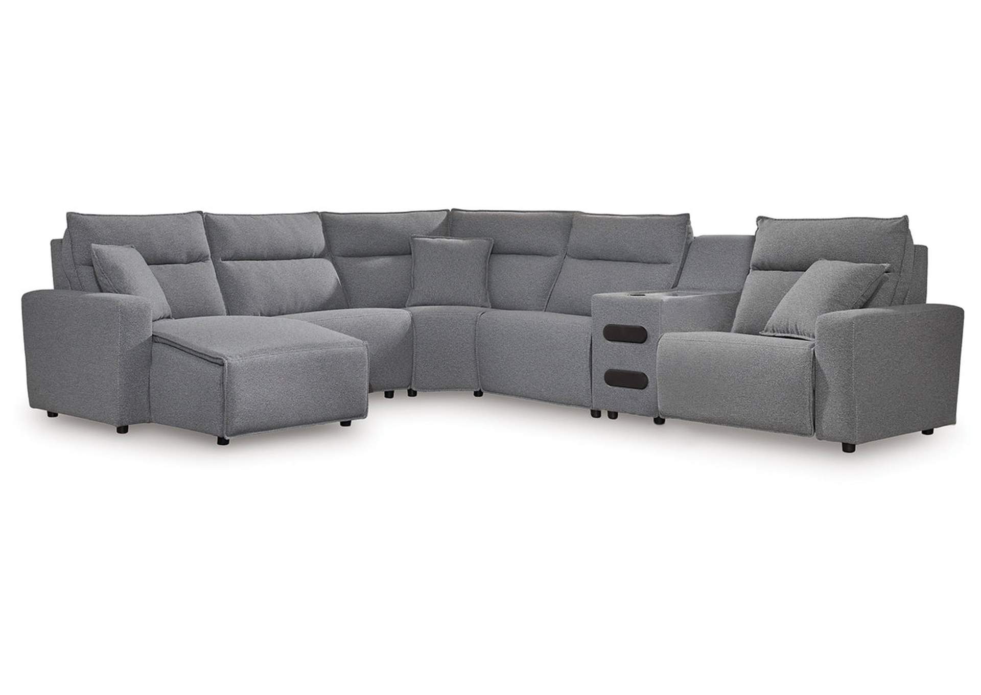 ModMax II 6-Piece Reclining Sectional with Chaise and Audio Console image 1