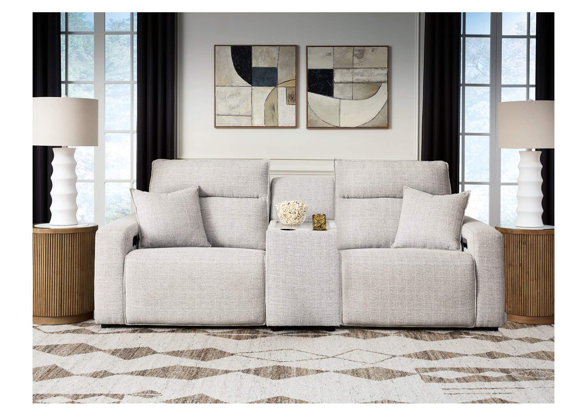 Modmax II 3-Piece Power Reclining Sectional with Console image 1