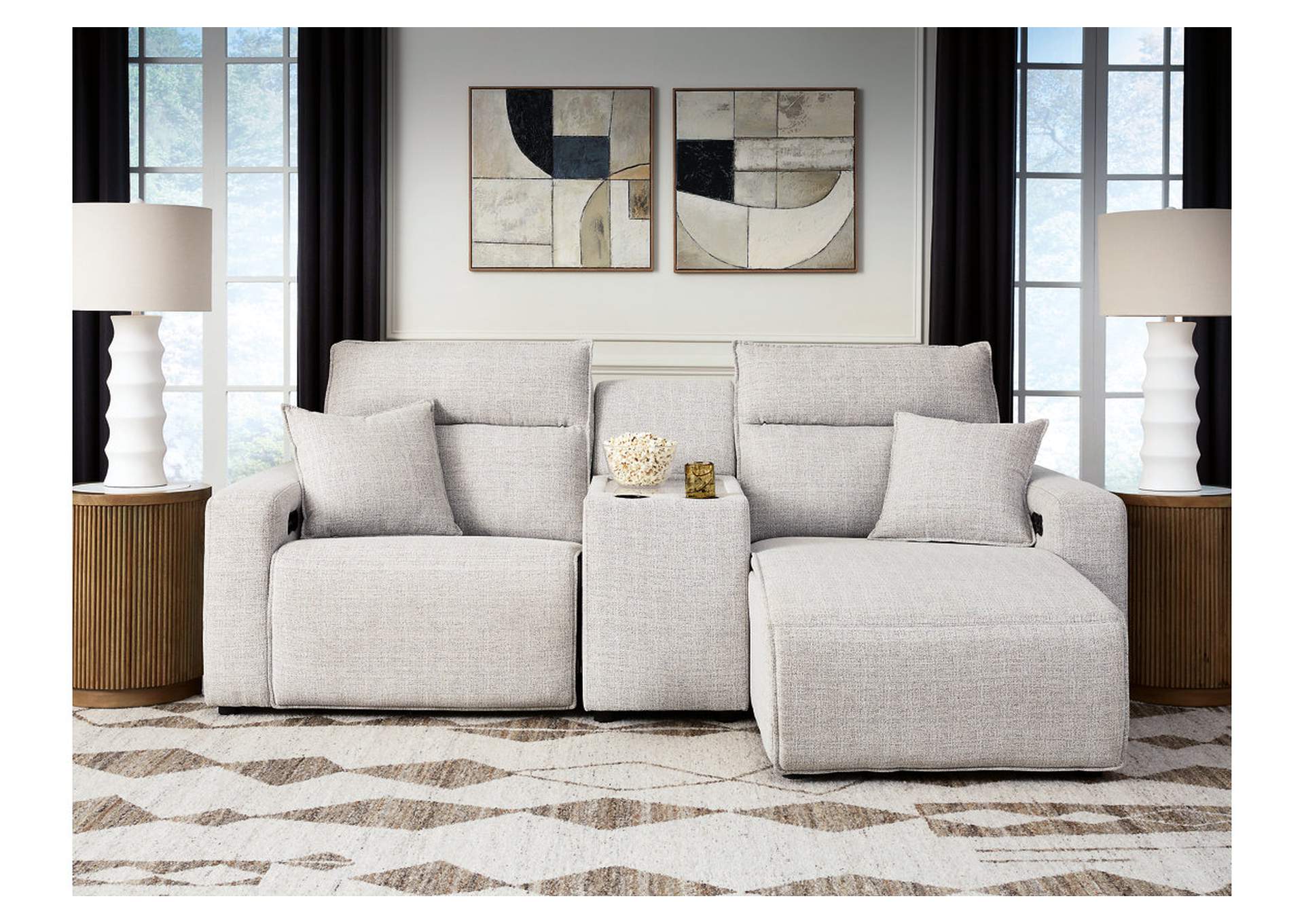 Modmax II 3-Piece Power Reclining Sectional with Chaise and Console image 1