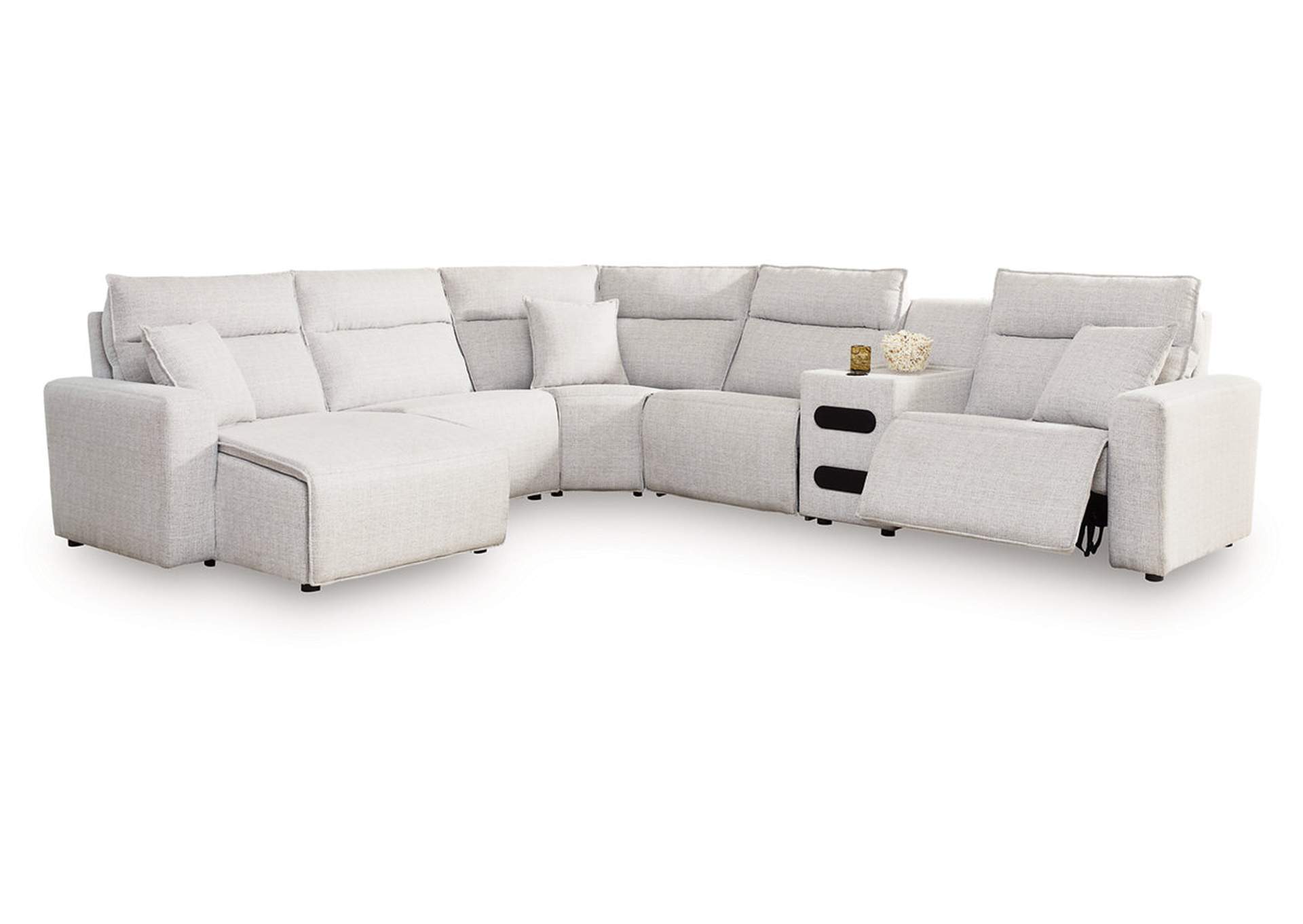 Modmax II 6-Piece Reclining Sectional with Chaise and Audio Console image 1