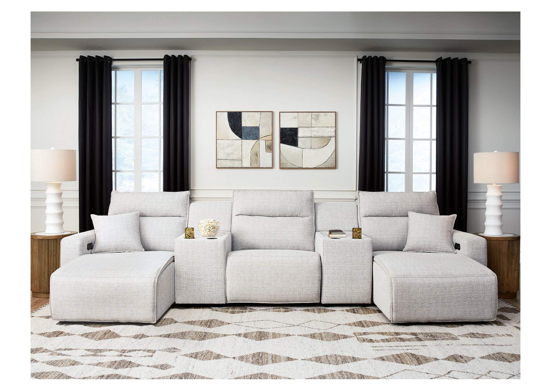 Modmax II 5-Piece Power Reclining Sectional with Chaise and Consoles image 1