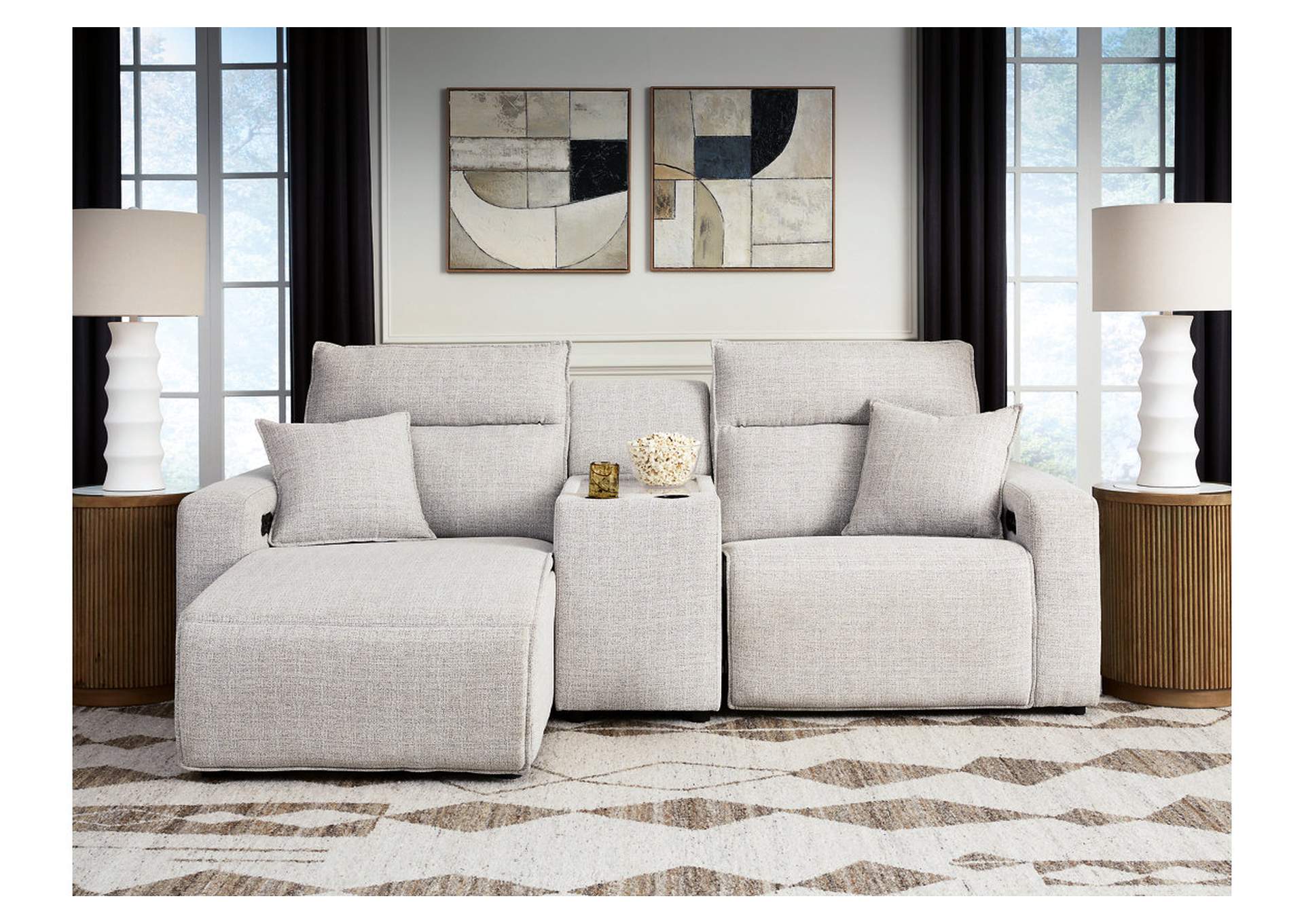 Modmax II 3-Piece Power Reclining Sectional with Chaise and Console image 1