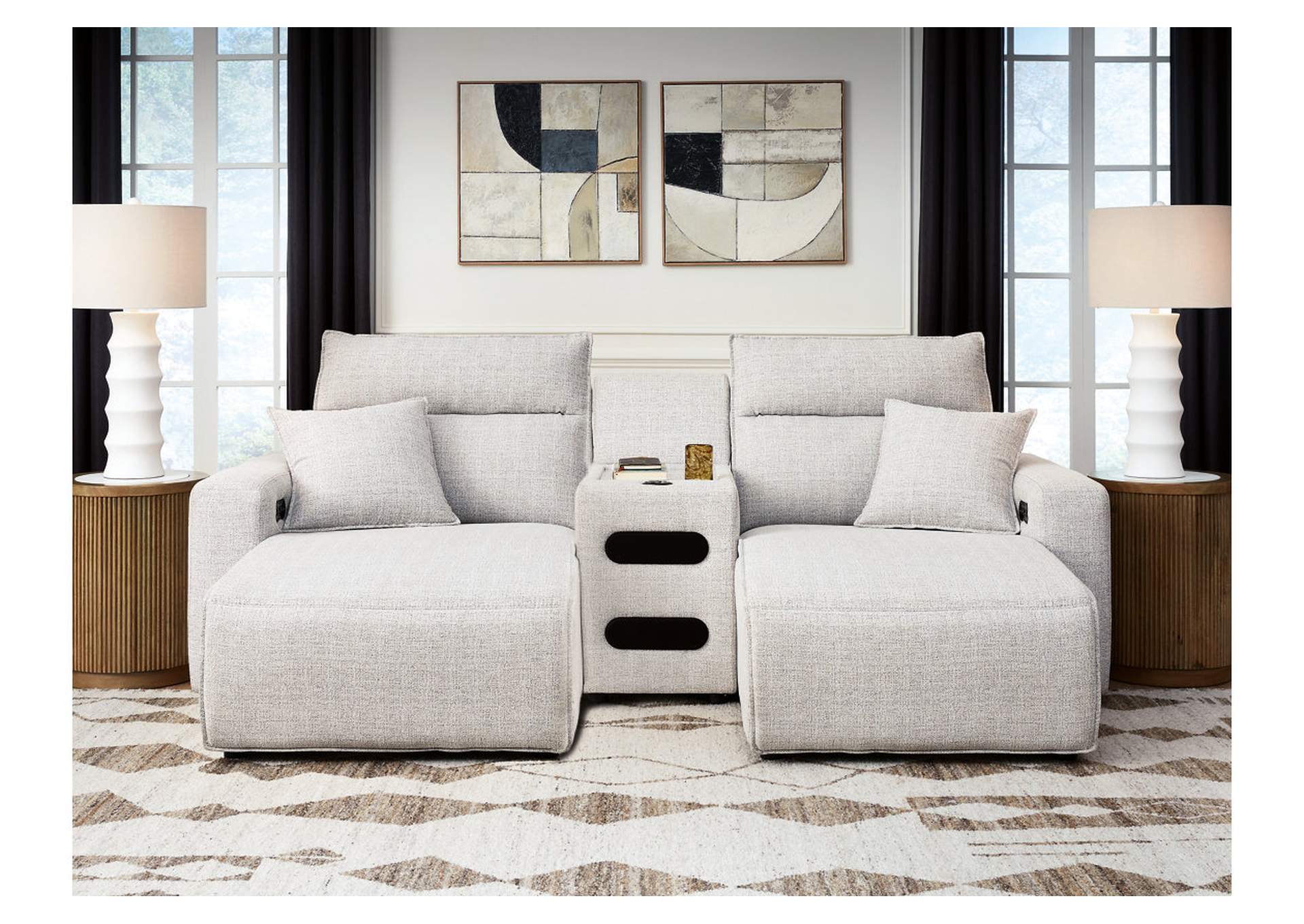 Modmax II 3-Piece Power Reclining Sectional with Chaise and Audio Console image 1