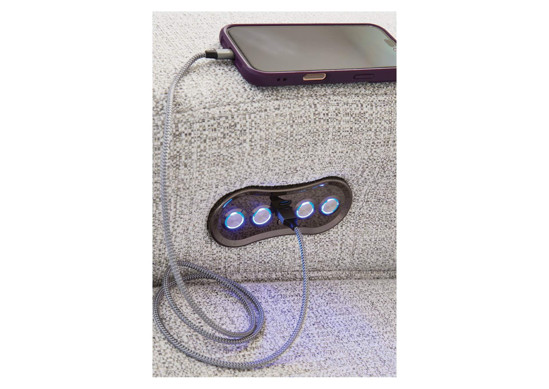 Modmax II 7-Piece Power Reclining Sectional with Chaise and Audio Consoles image 4