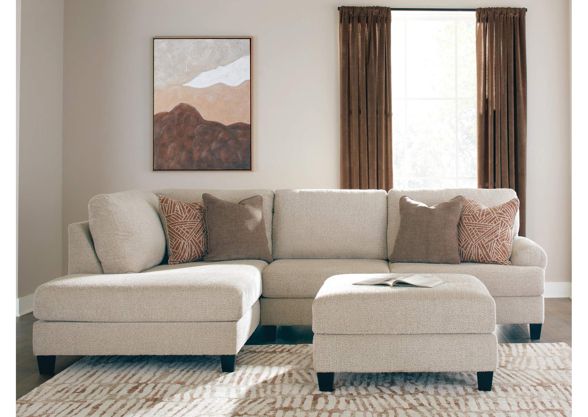 Steelwater Retreat 2-Piece Sectional with Chaise and Oversized Accent Ottoman image 5