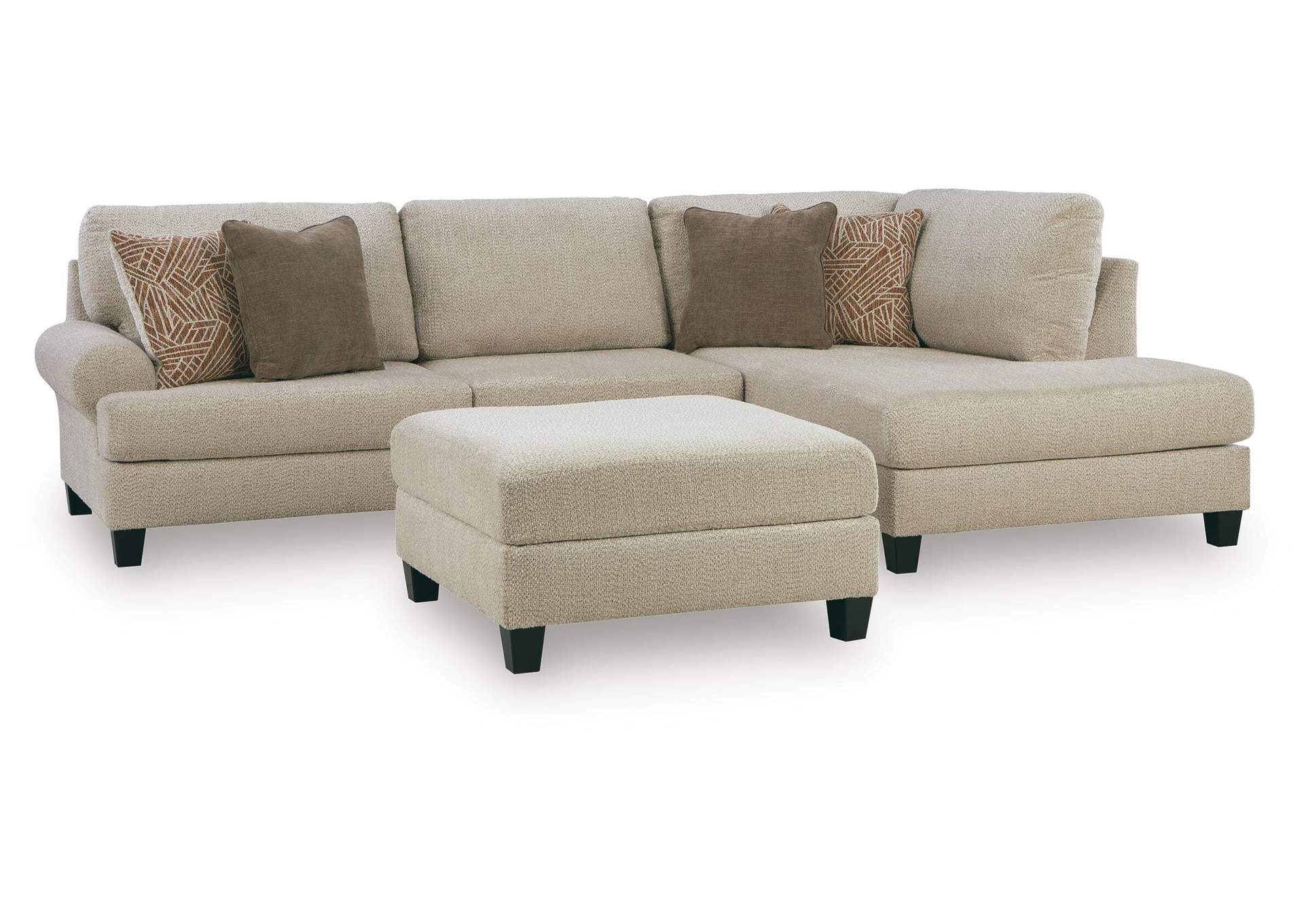 Steelwater Retreat 2-Piece Sectional with Chaise and Oversized Accent Ottoman image 1