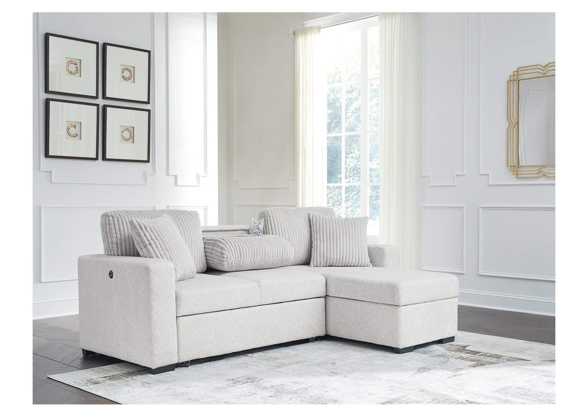 Wohlen 2-Piece Sectional with Pop Up Sleeper and Chaise image 7