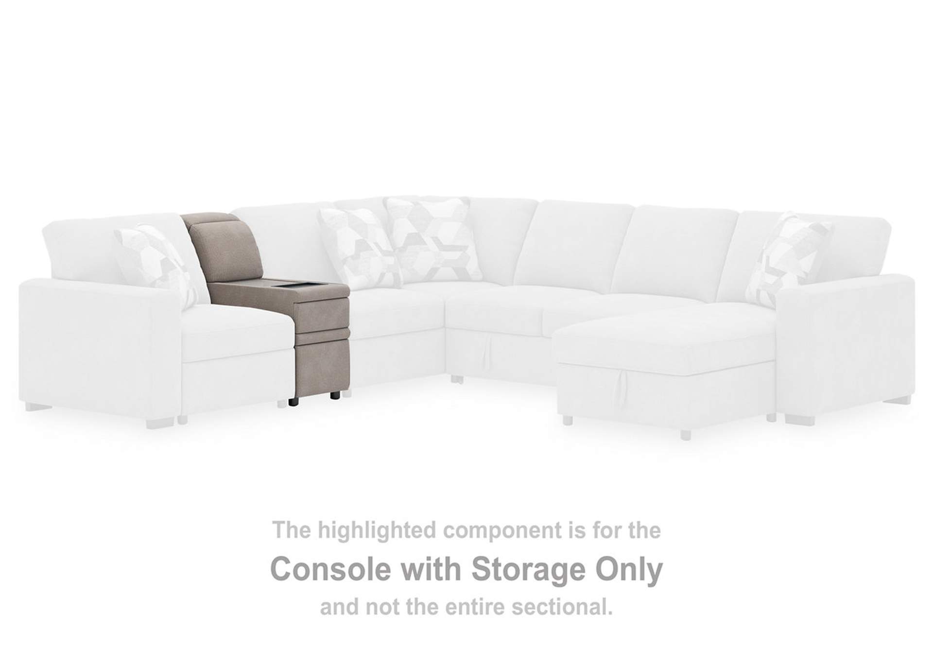 Higgesbee 4-Piece Sectional with Pop Up Sleeper and Storage image 2