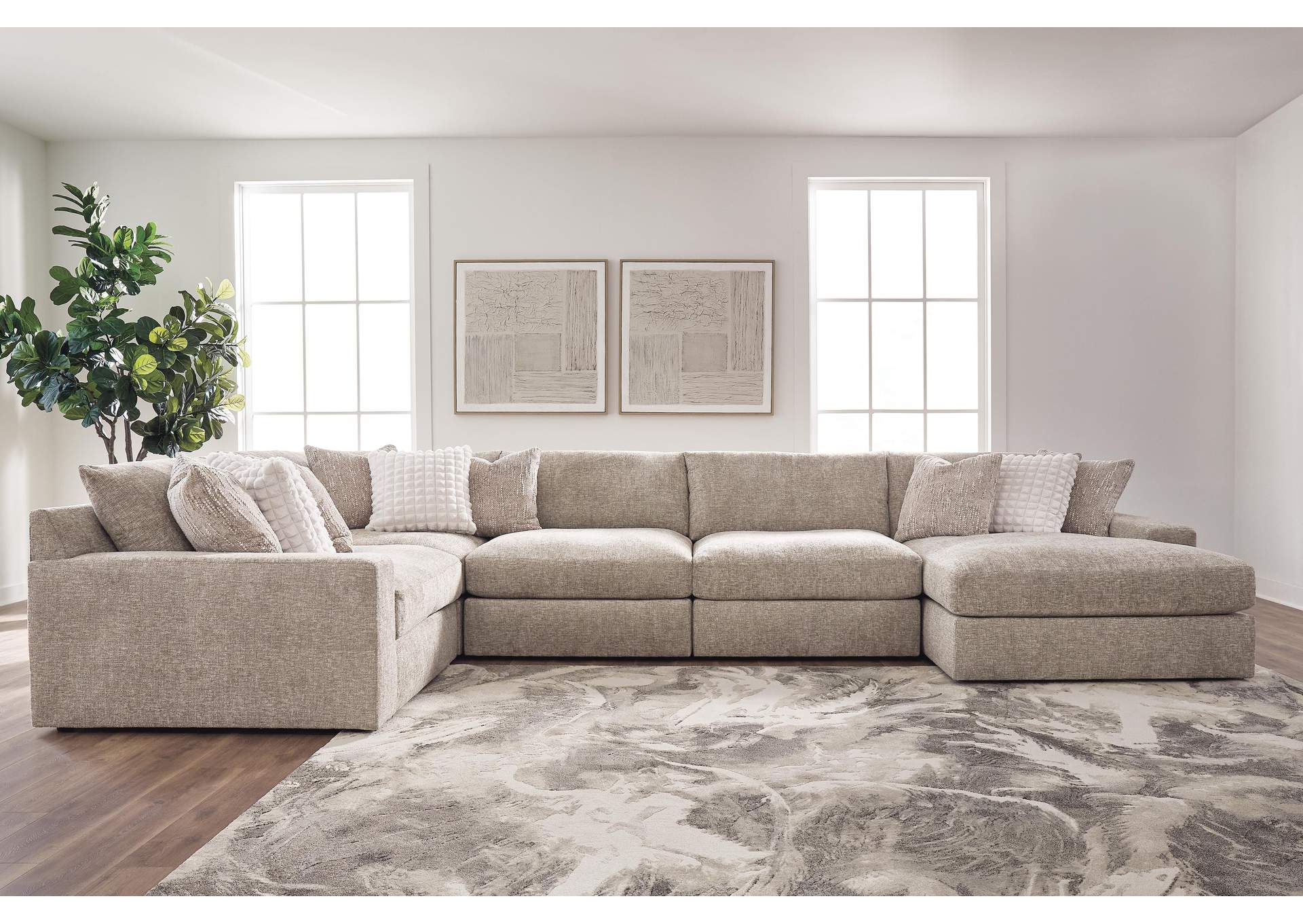 Nexora-Court 5-Piece Sectional with Chaise image 2
