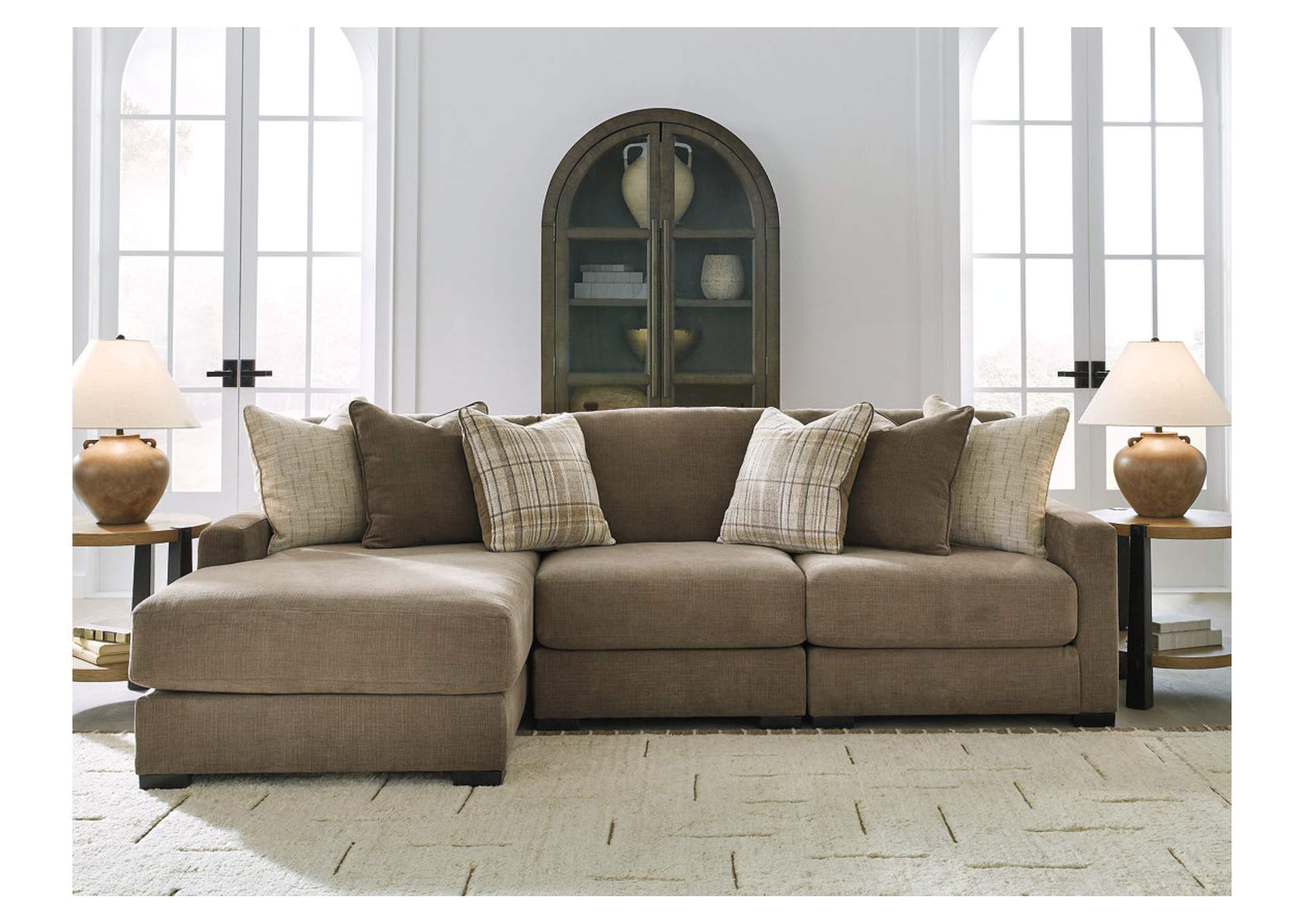Camellia-Court 3-Piece Sectional with Chaise image 1