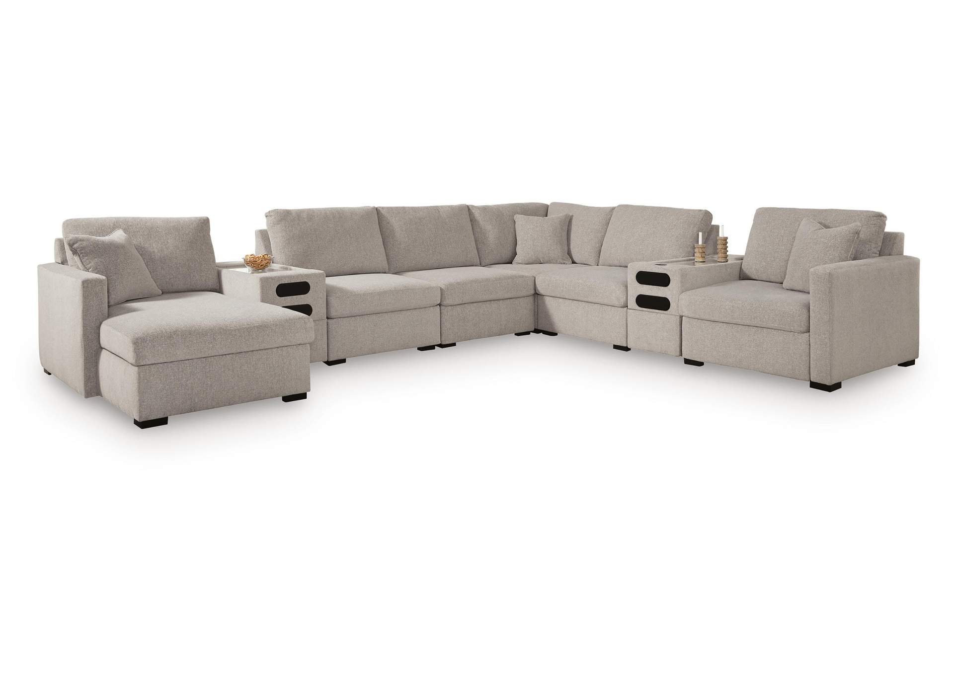 ModMax Luxe 8-Piece Sectional with Chaise and Audio Consoles image 1