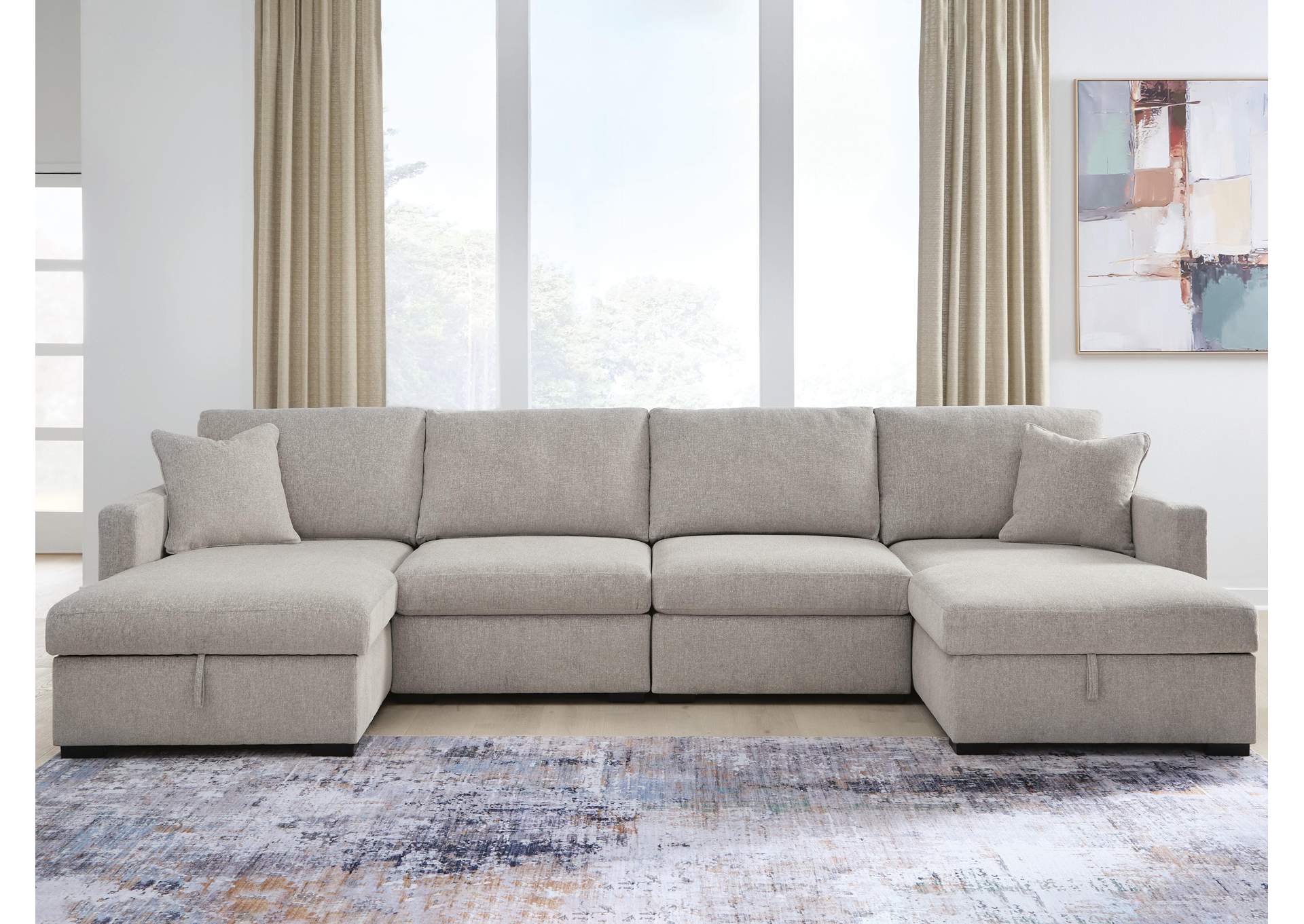 ModMax Luxe 4-Piece Double Storage Chaise Sectional image 2