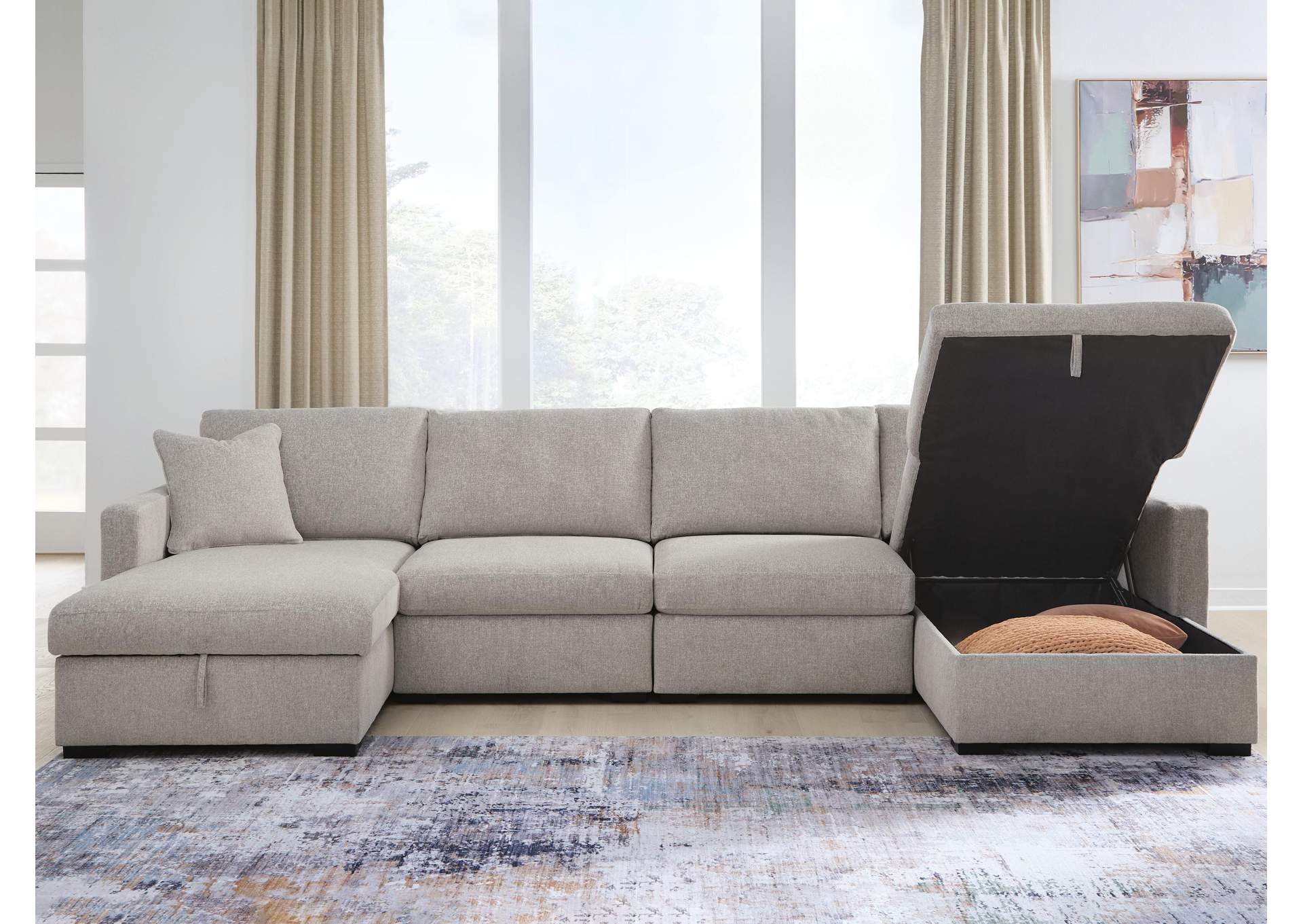 ModMax Luxe 4-Piece Double Storage Chaise Sectional image 3