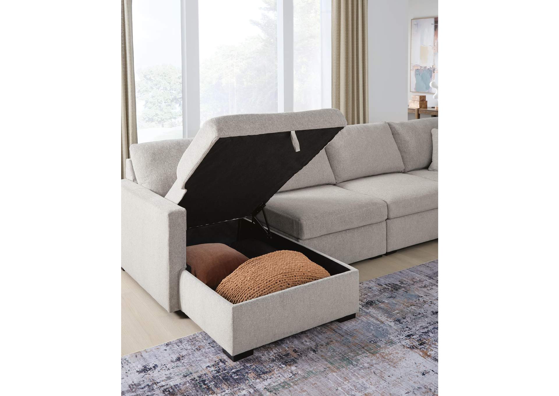 ModMax Luxe 4-Piece Double Storage Chaise Sectional image 4