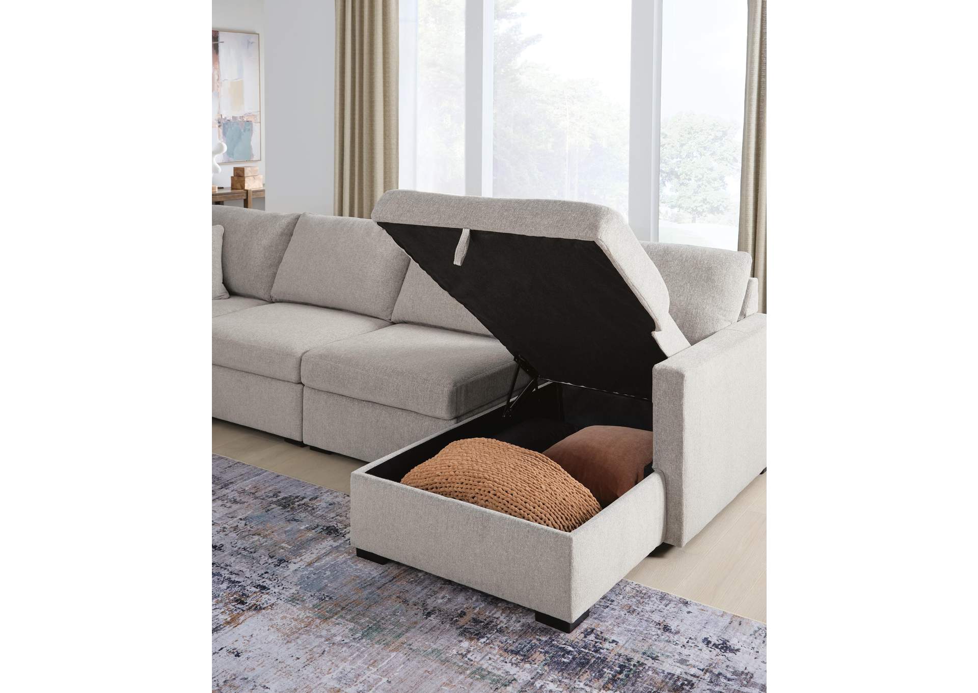 ModMax Luxe 4-Piece Double Storage Chaise Sectional image 5