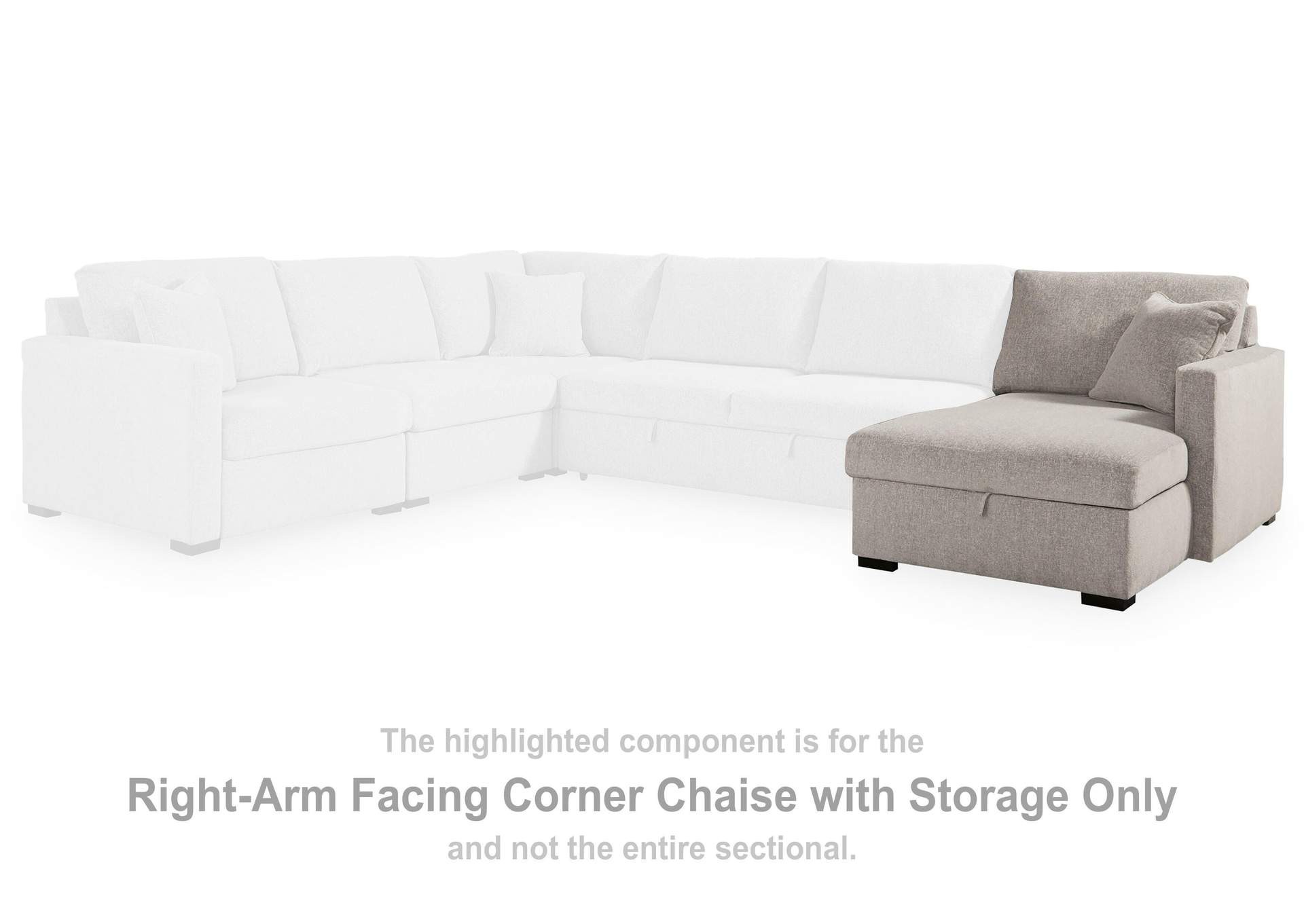 ModMax Luxe 4-Piece Sectional with Storage Chaise and Storage Console image 1