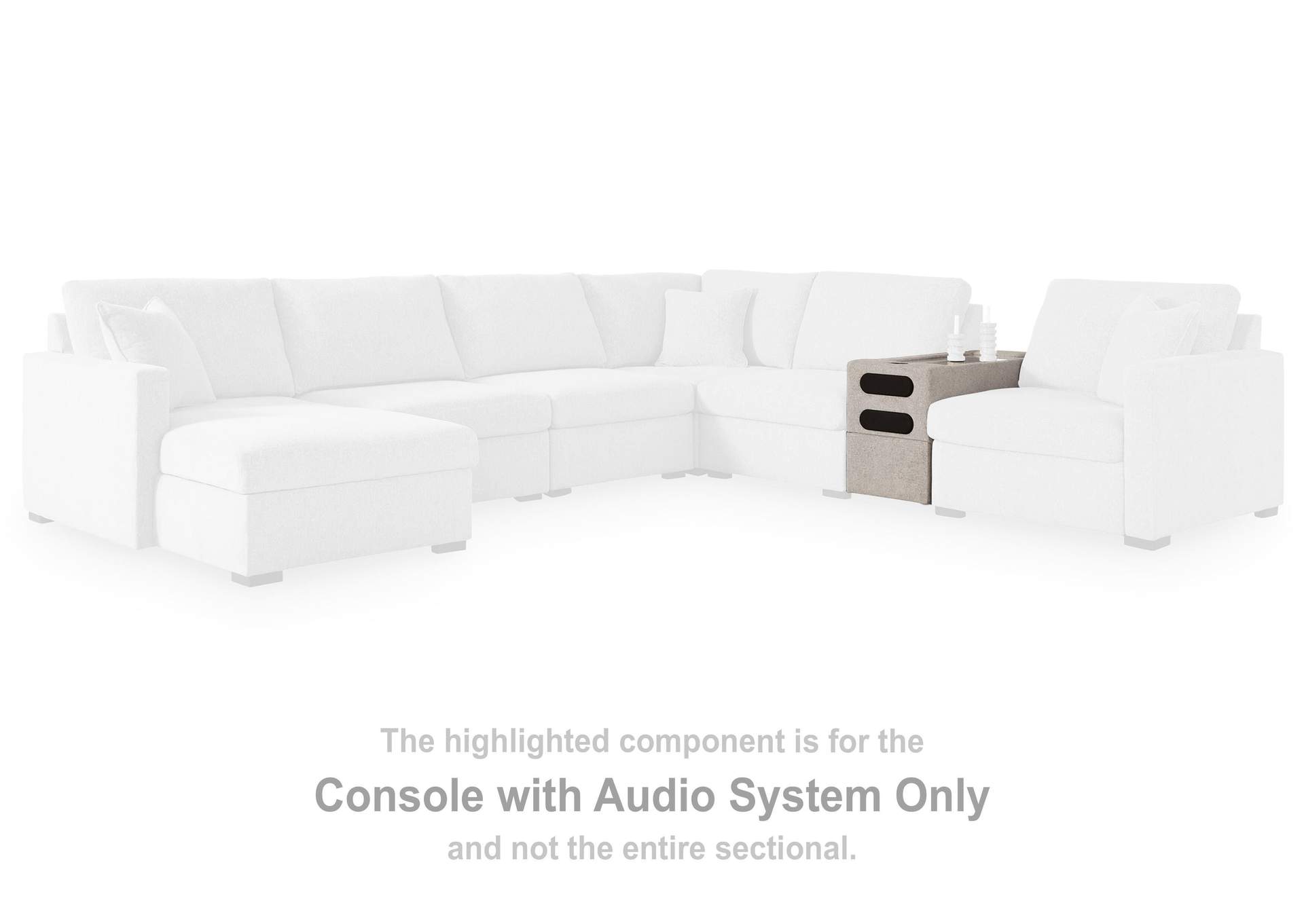 ModMax Luxe 4-Piece Sectional with Chaise and Audio Console image 2