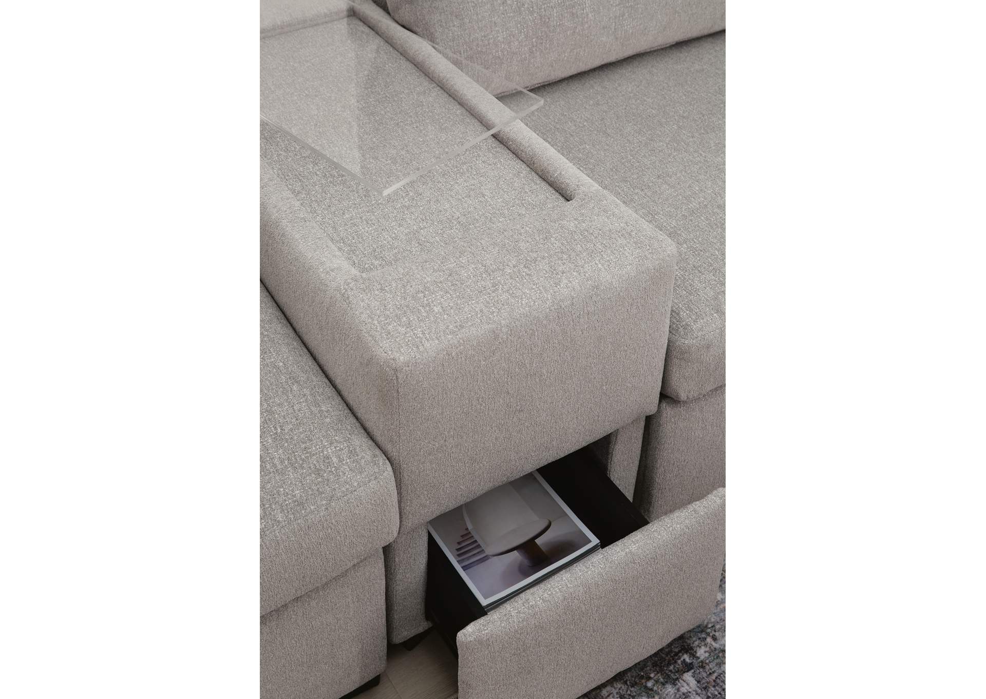 ModMax Luxe 5-Piece Double Chaise Sectional with Storage Consoles image 3