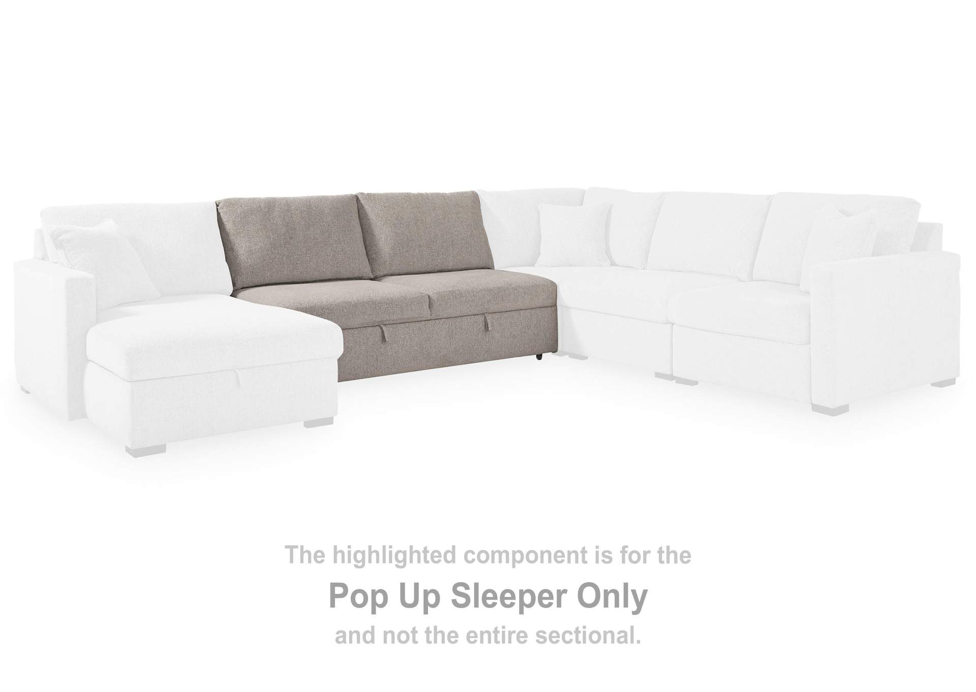 ModMax Luxe 3-Piece Sectional with Chaise and Pop Up Sleeper image 3