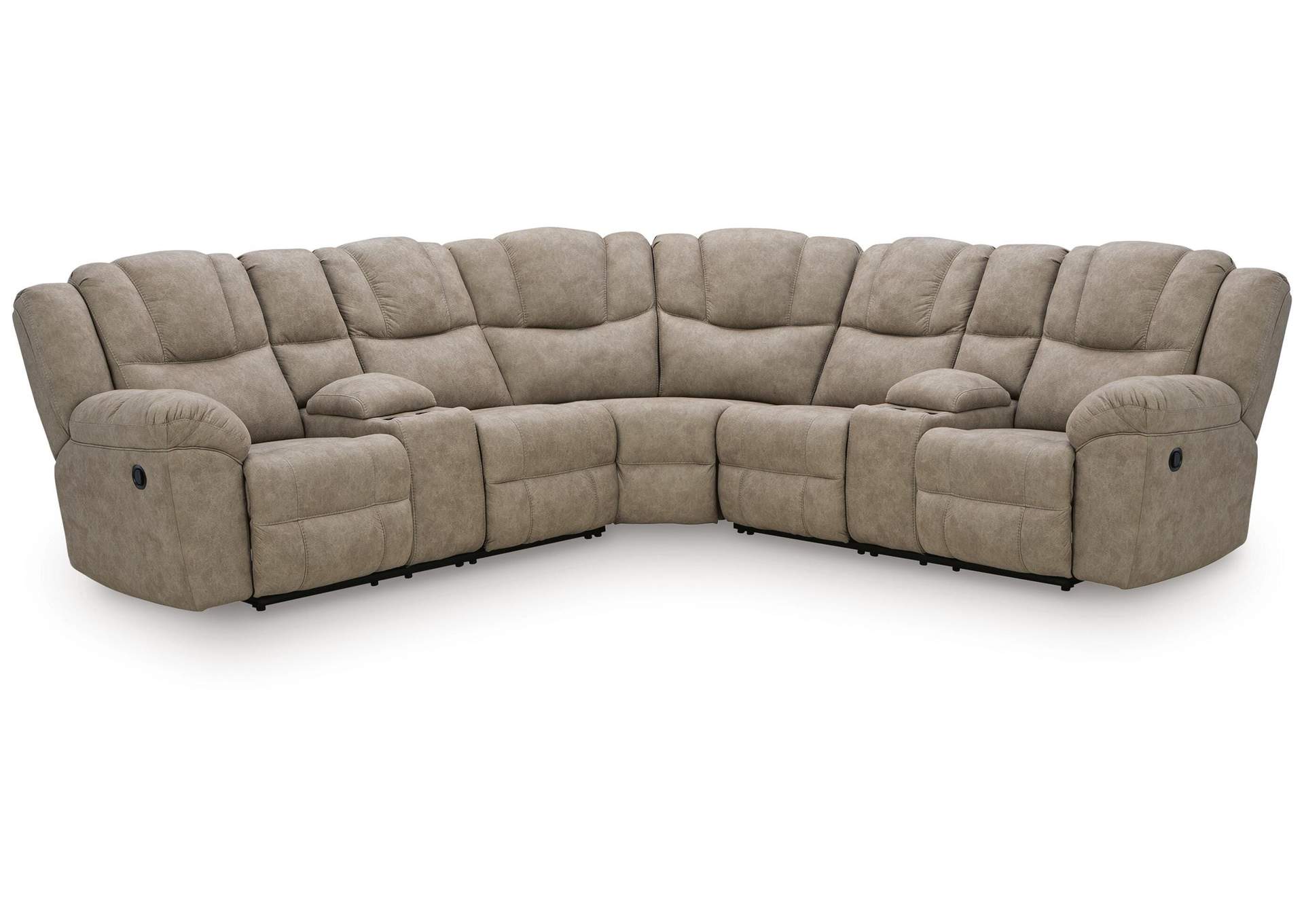 Pearce-Pike 3-Piece Reclining Sectional with Double Console image 1
