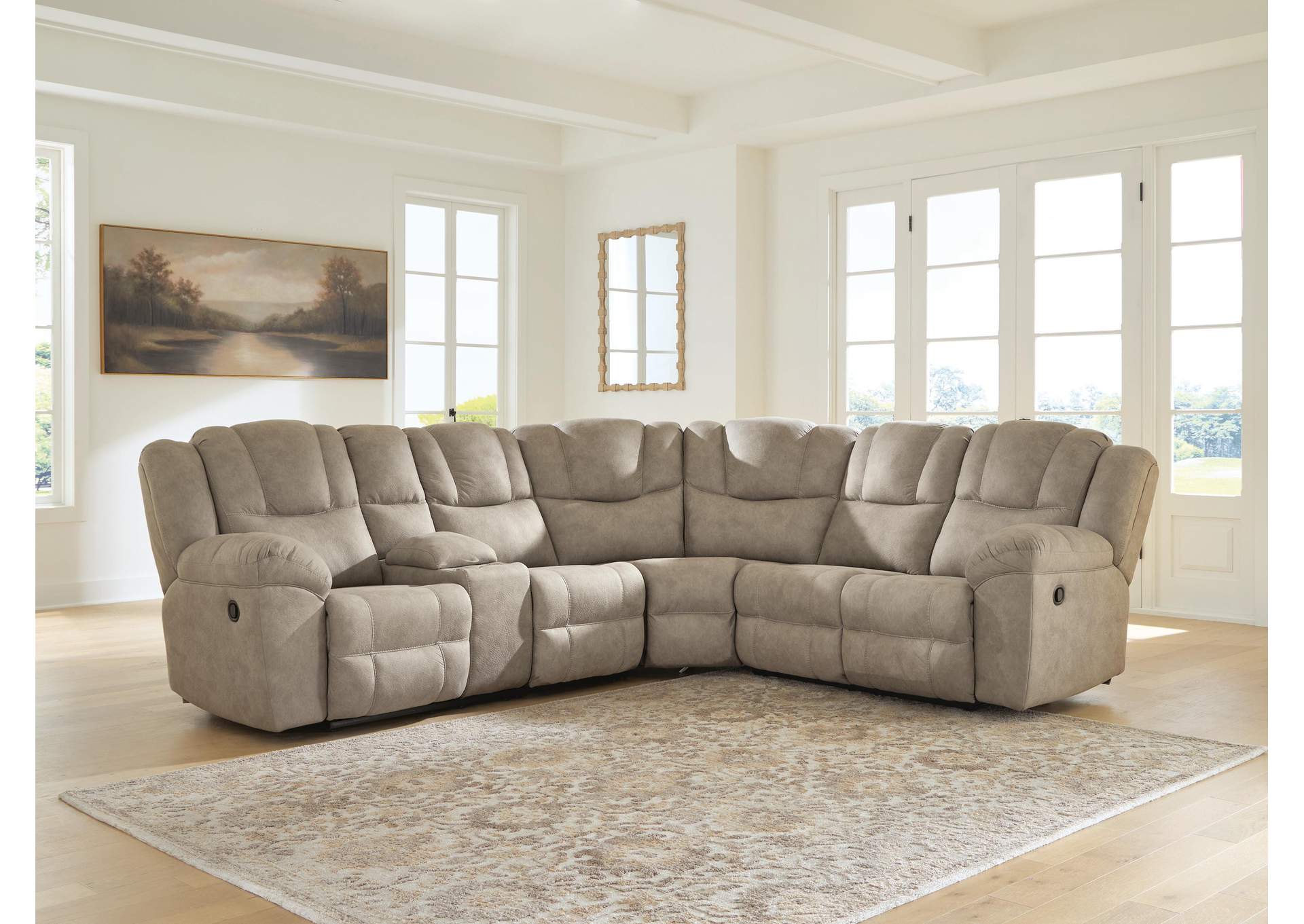 Pearce-Pike 3-Piece Reclining Sectional with Console image 2