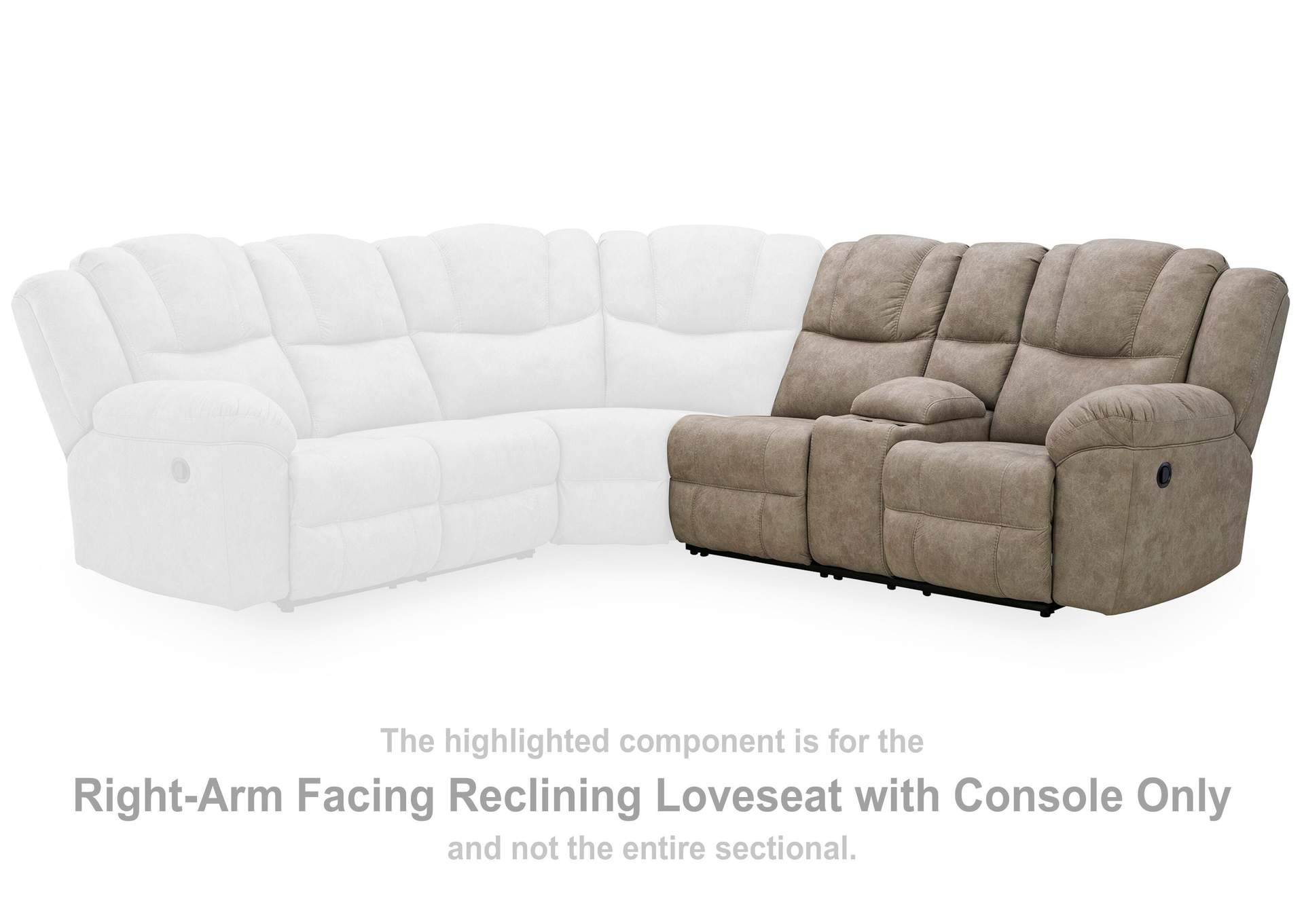 Pearce-Pike 3-Piece Reclining Sectional with Console image 4