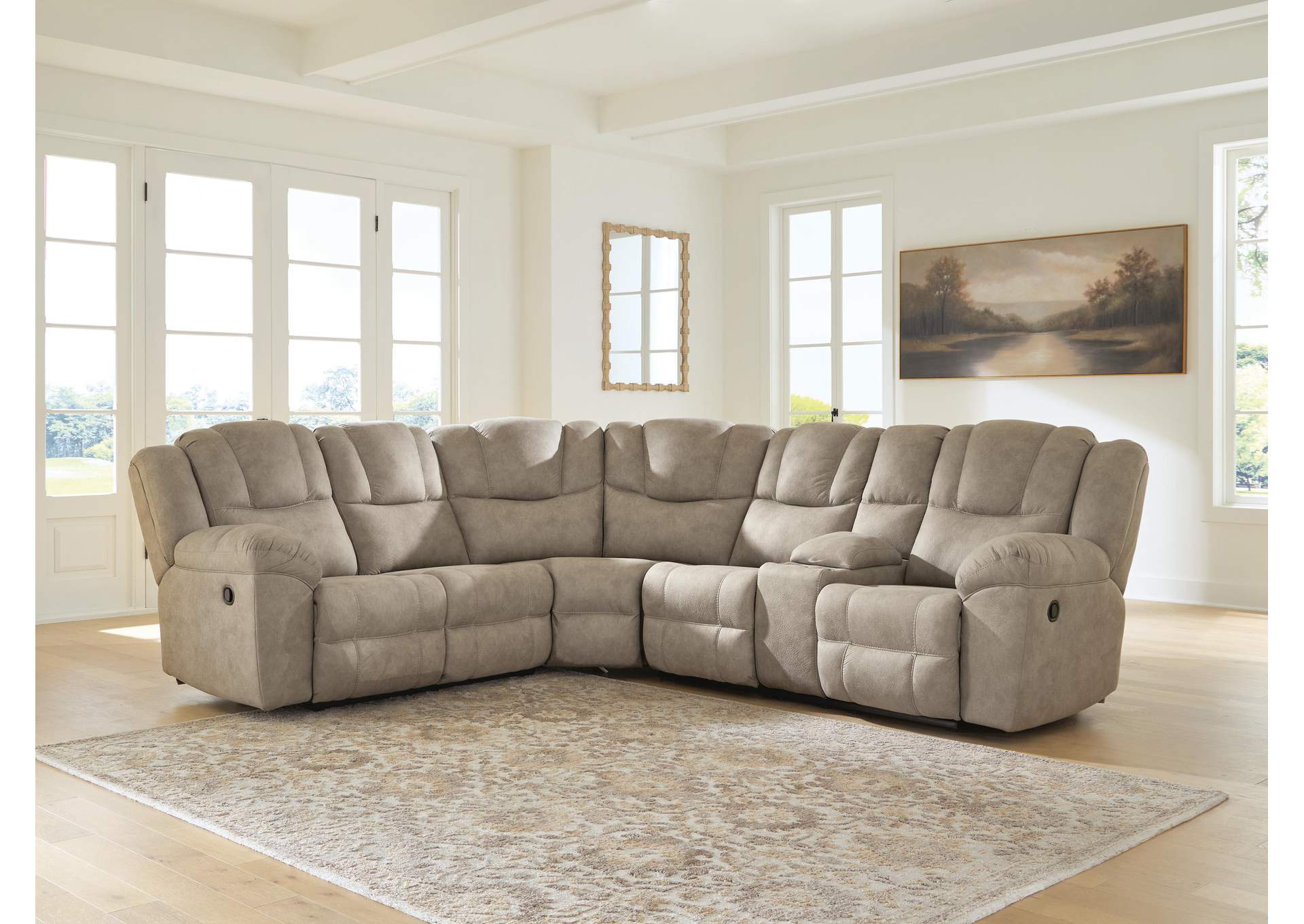 Pearce-Pike 3-Piece Reclining Sectional with Console image 3