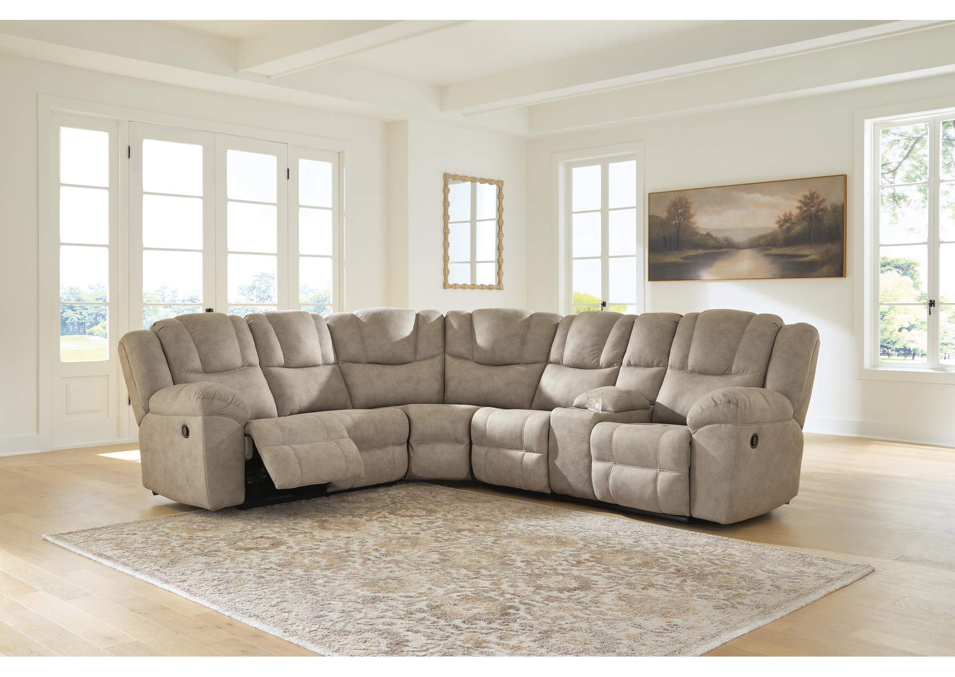Pearce-Pike 3-Piece Reclining Sectional with Console image 2
