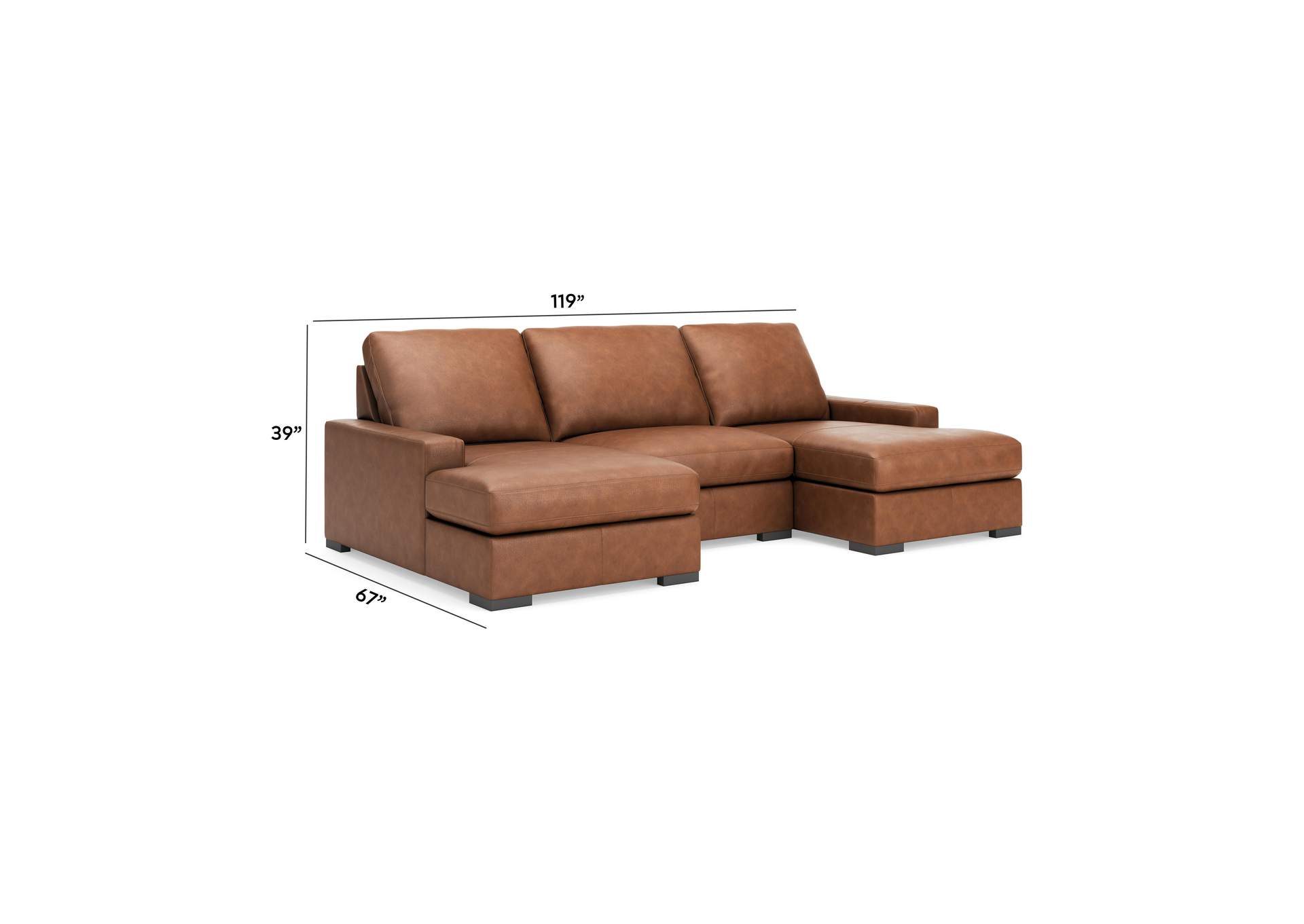 Calden 3-Piece Sectional with Double Chaise image 11