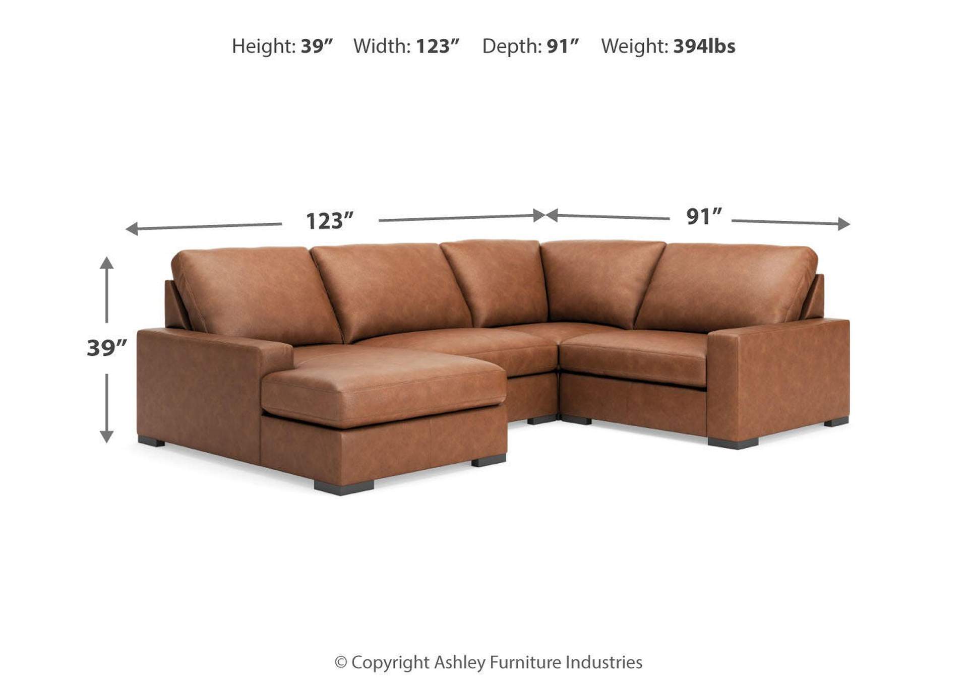 Calden 4-Piece Sectional with Chaise image 6