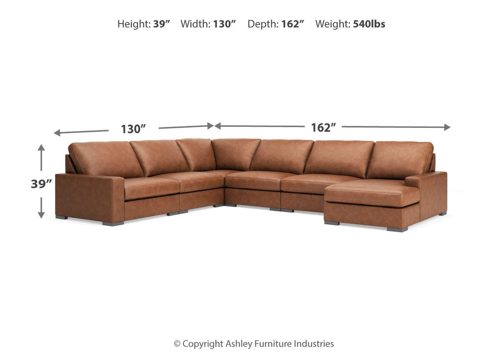 Calden 6-Piece Sectional with Chaise image 3