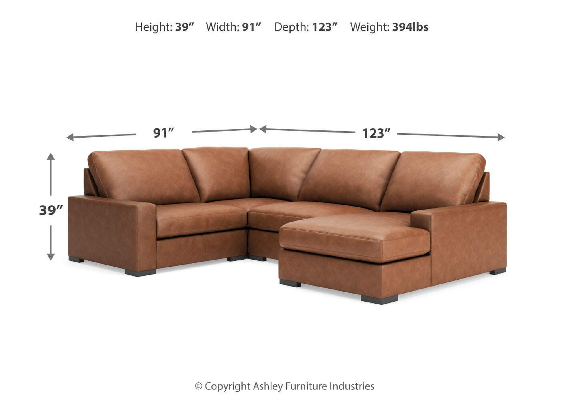 Calden 4-Piece Sectional with Chaise image 9
