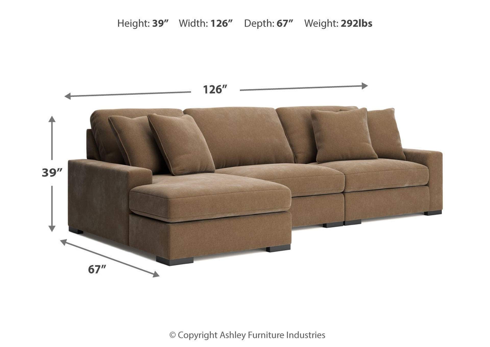 Calden 3-Piece Sectional with Chaise image 7