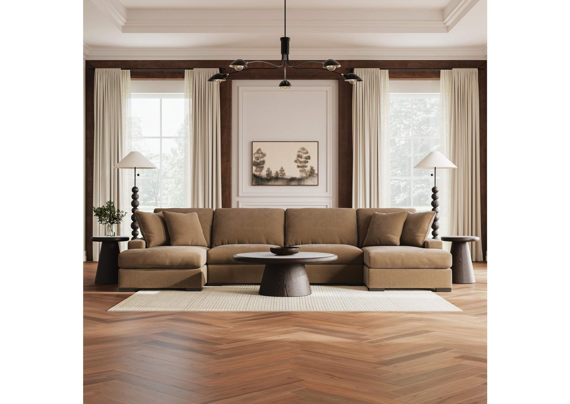 Calden 4-Piece Sectional with Double Chaise image 2