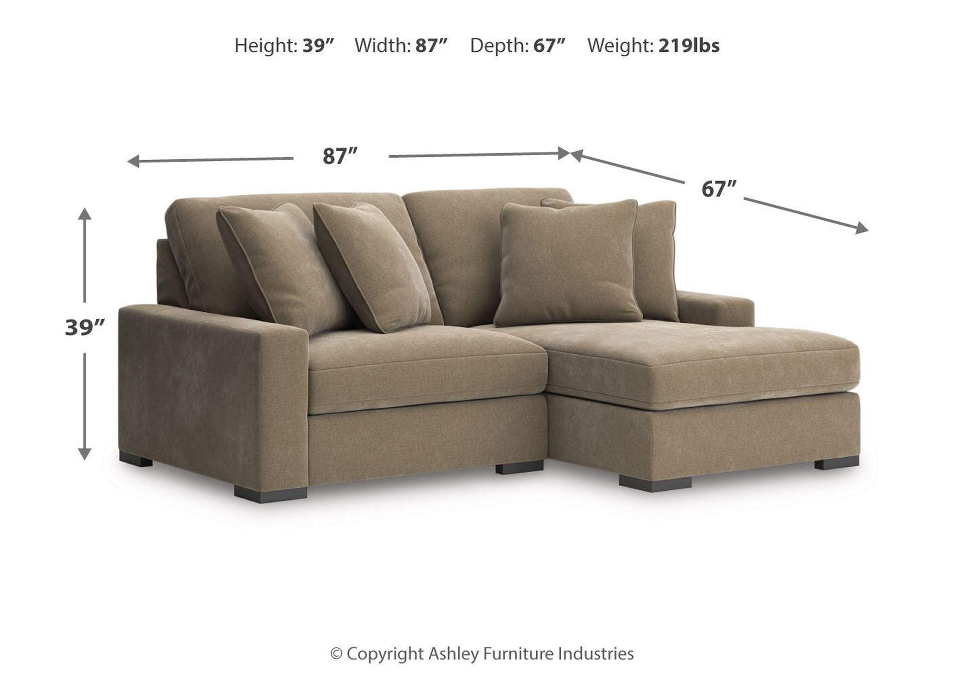 Calden 2-Piece Sectional with Chaise image 7
