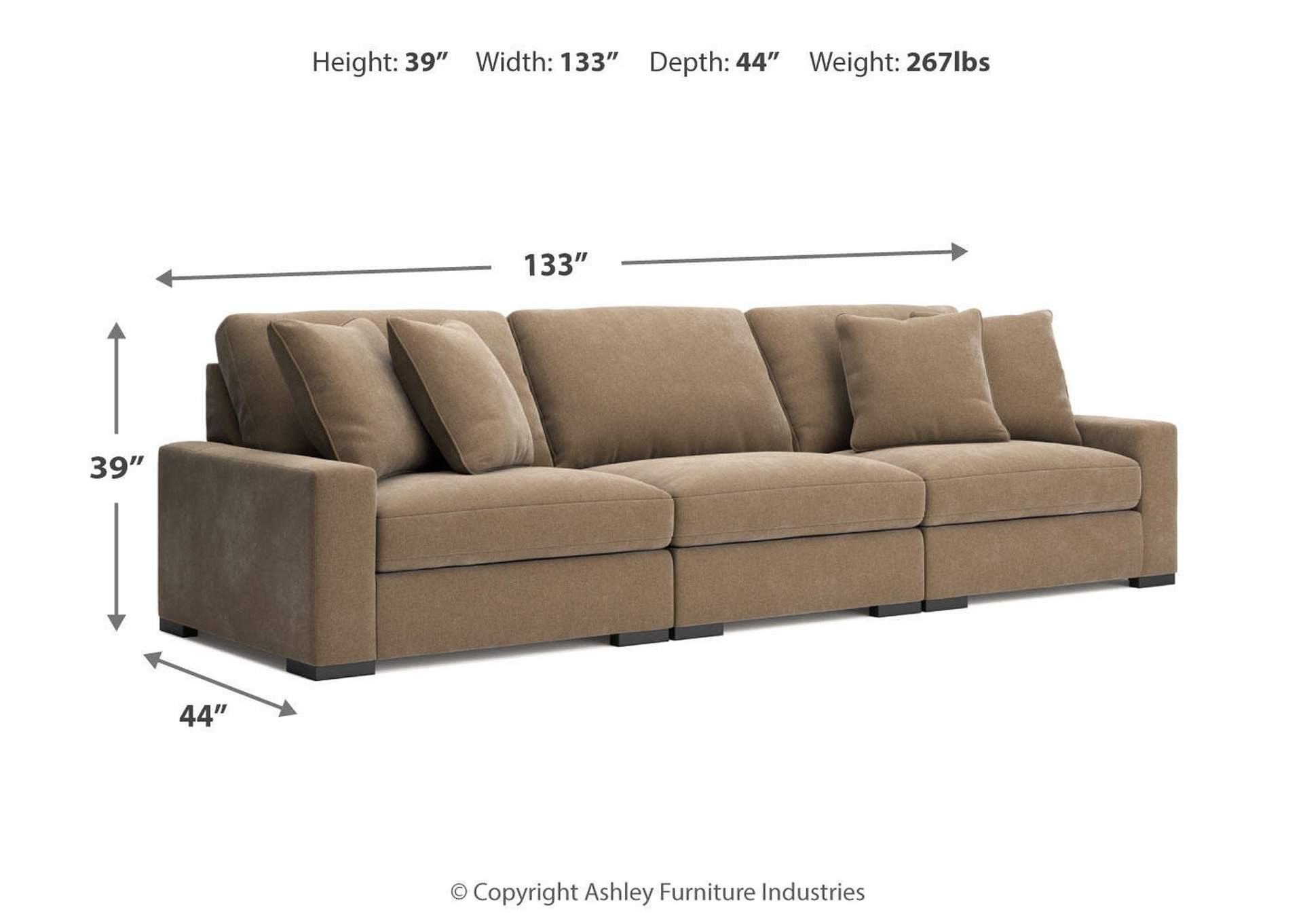 Calden 3-Piece Sectional Sofa image 4