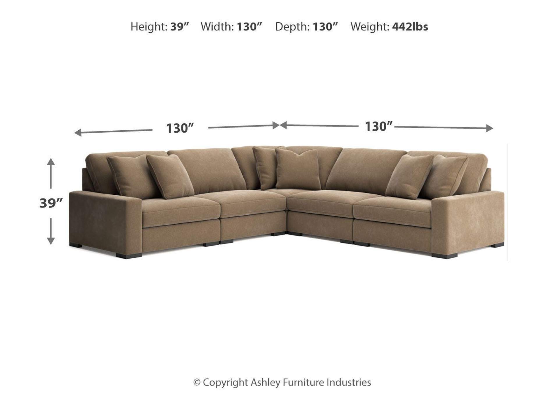 Calden 5-Piece Sectional image 9