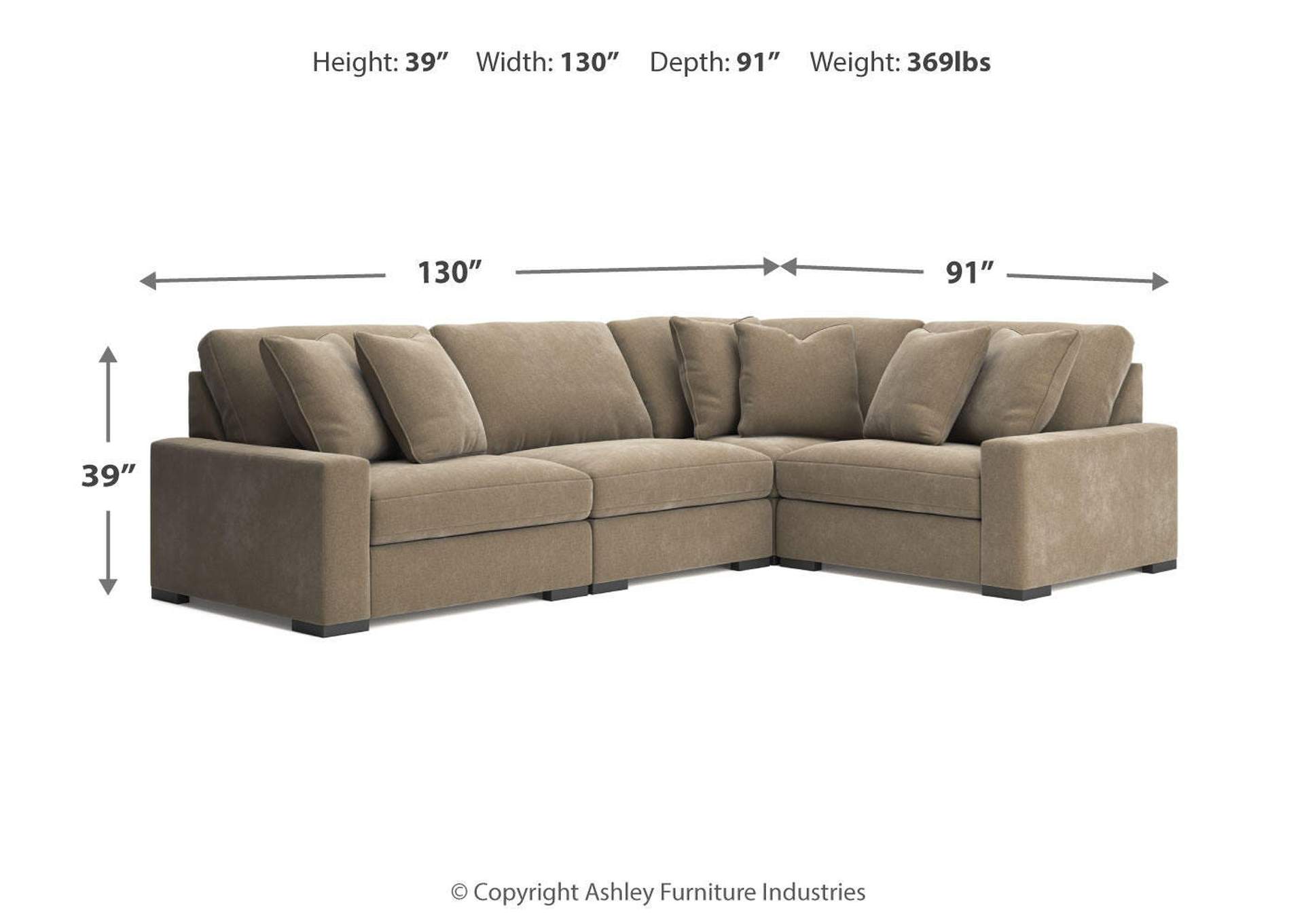 Calden 4-Piece Sectional image 9