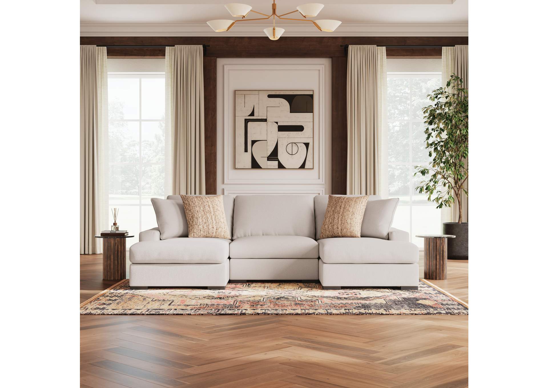 Calden 3-Piece Sectional with Double Chaise image 2