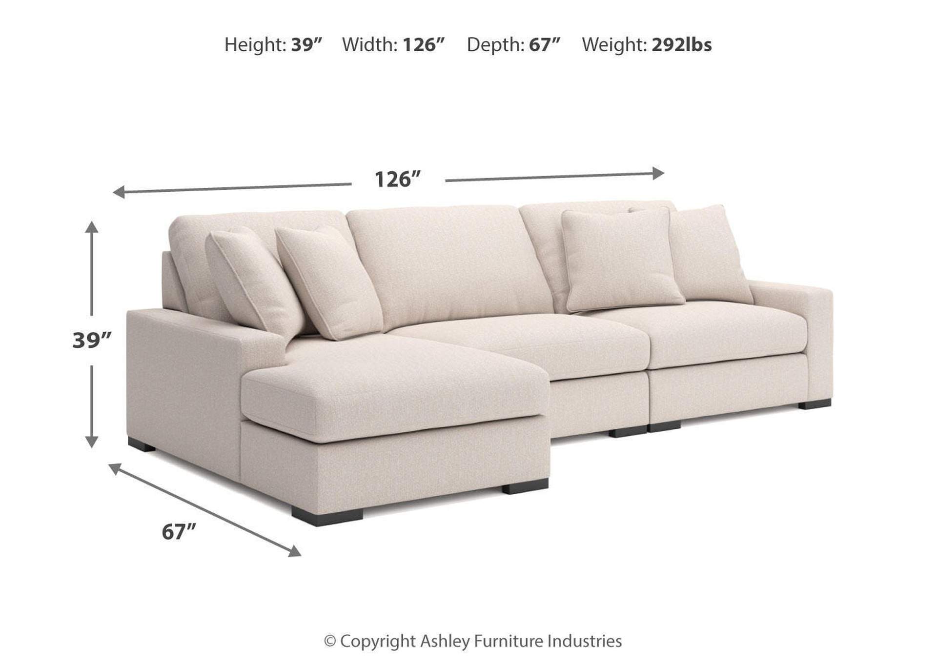 Calden 3-Piece Sectional with Chaise image 12