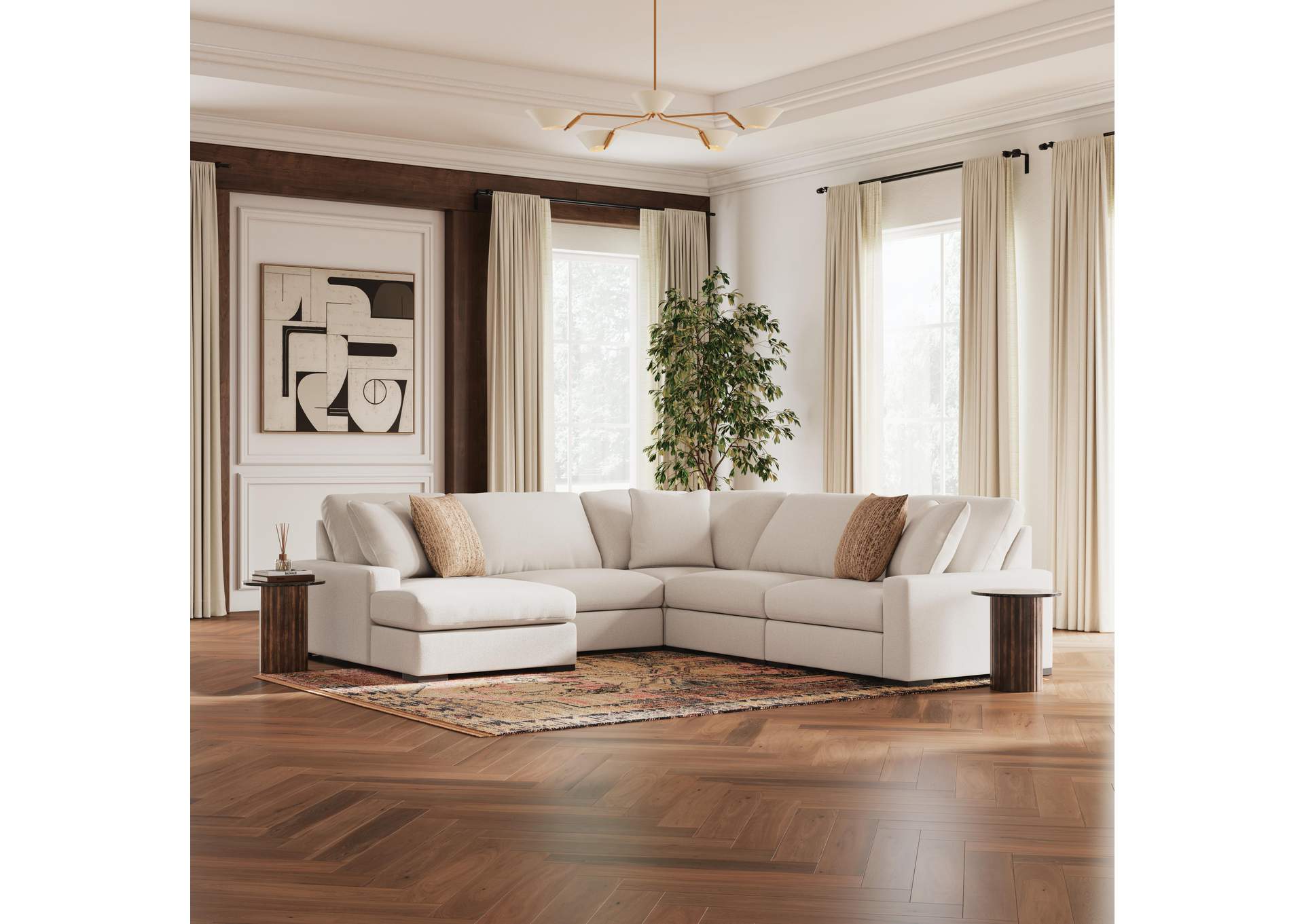 Calden 5-Piece Sectional with Chaise image 3