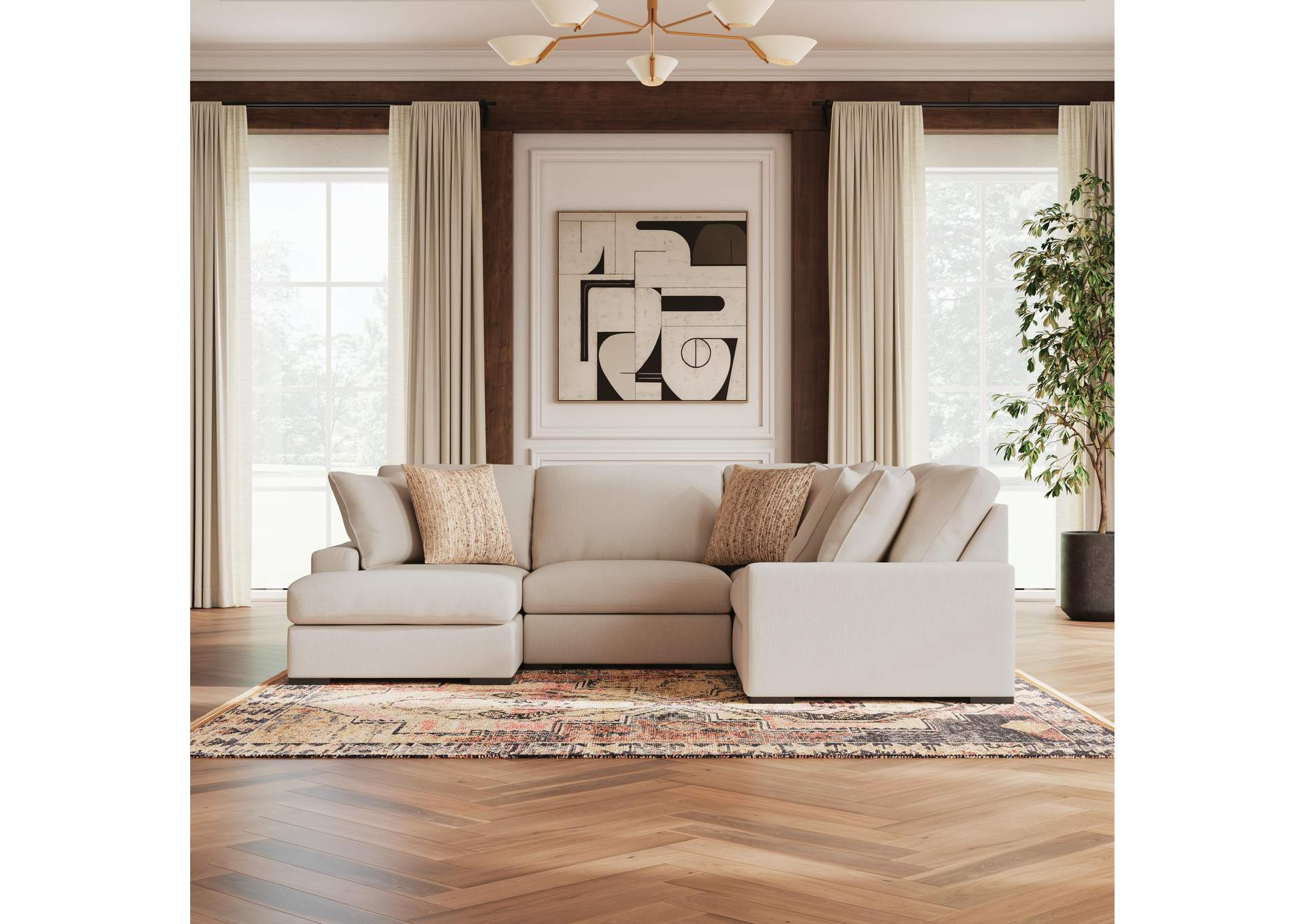 Calden 4-Piece Sectional with Chaise image 2