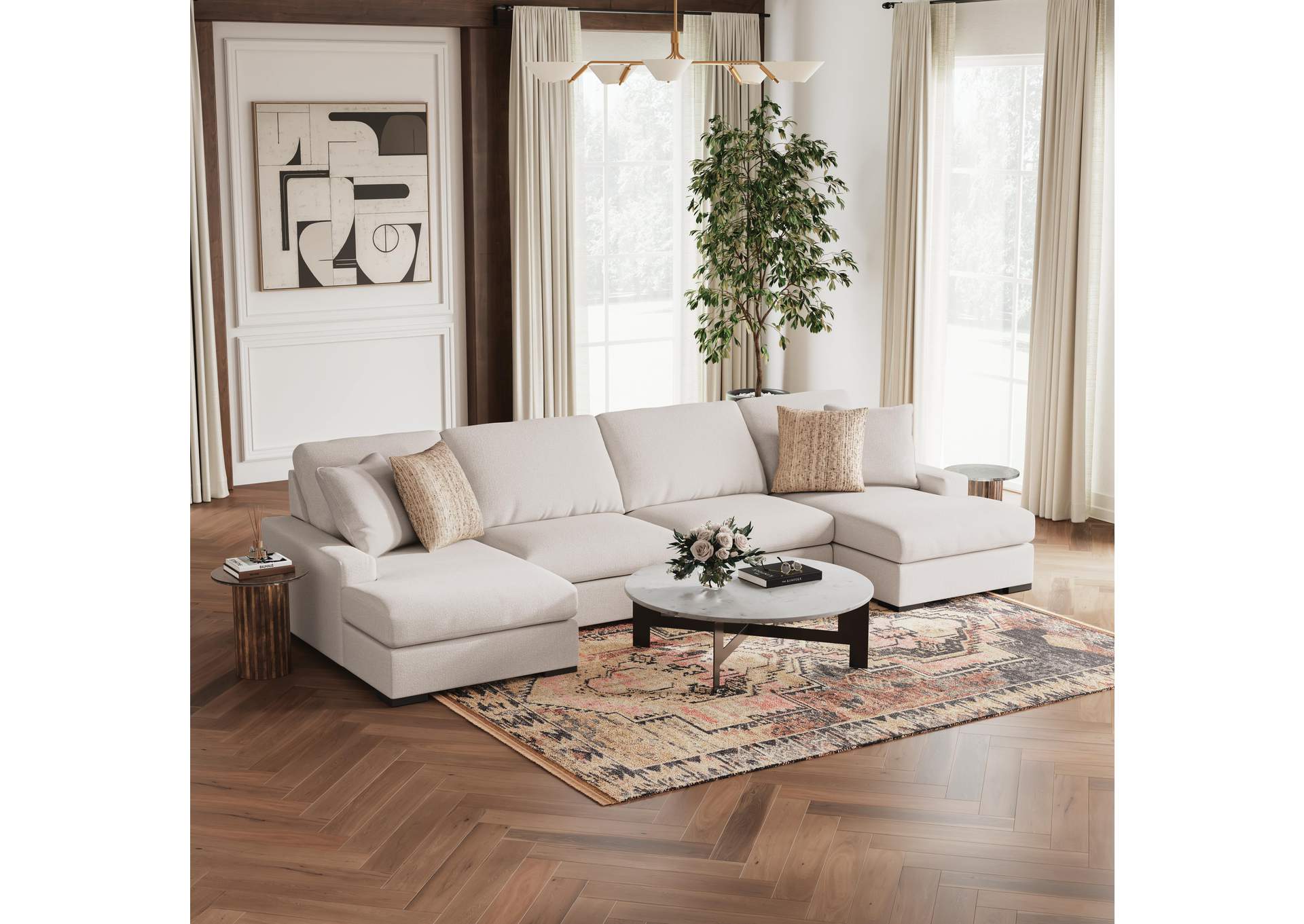 Calden 4-Piece Sectional with Double Chaise image 3