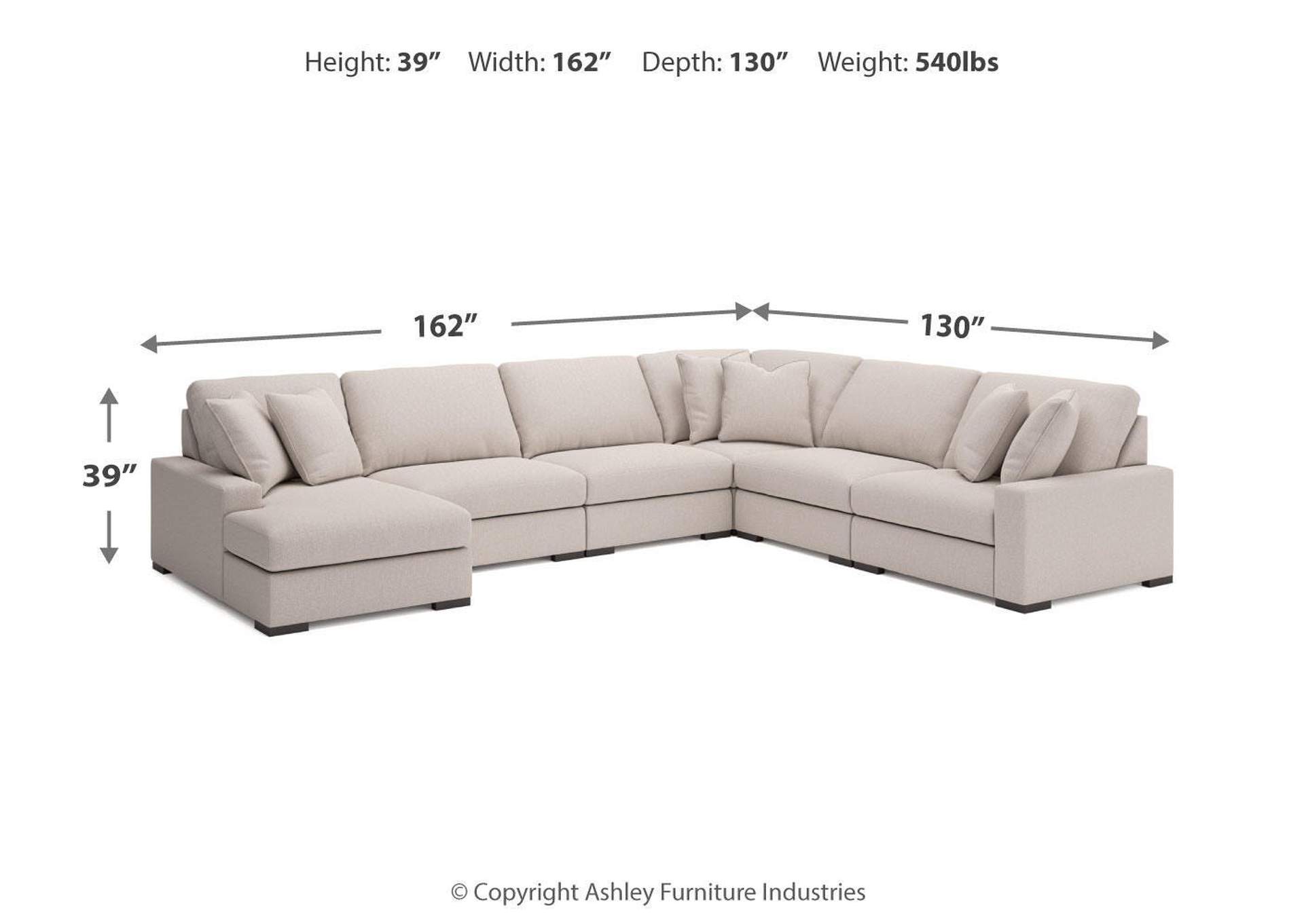 Calden 6-Piece Sectional with Chaise image 4