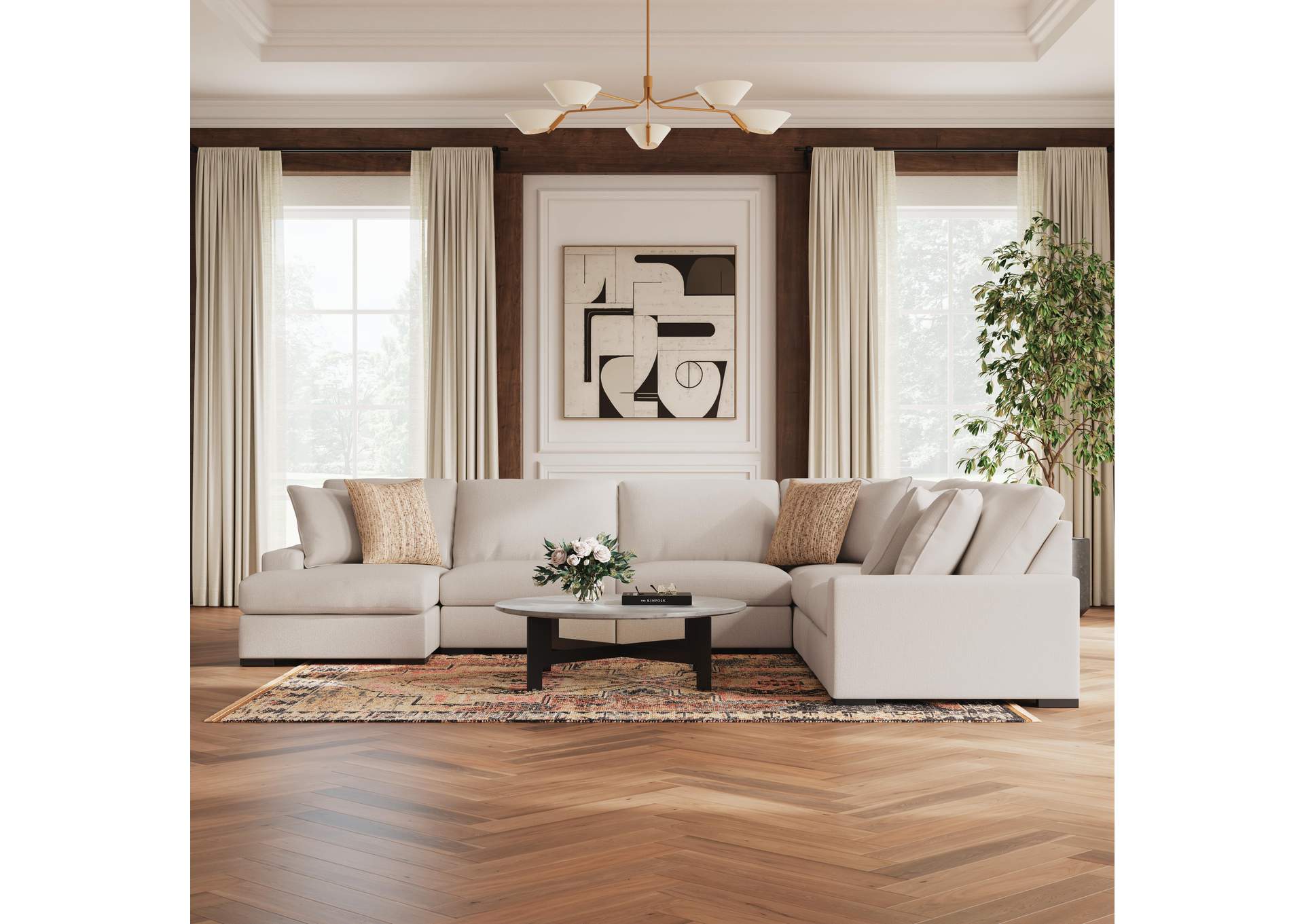 Calden 6-Piece Sectional with Chaise image 2